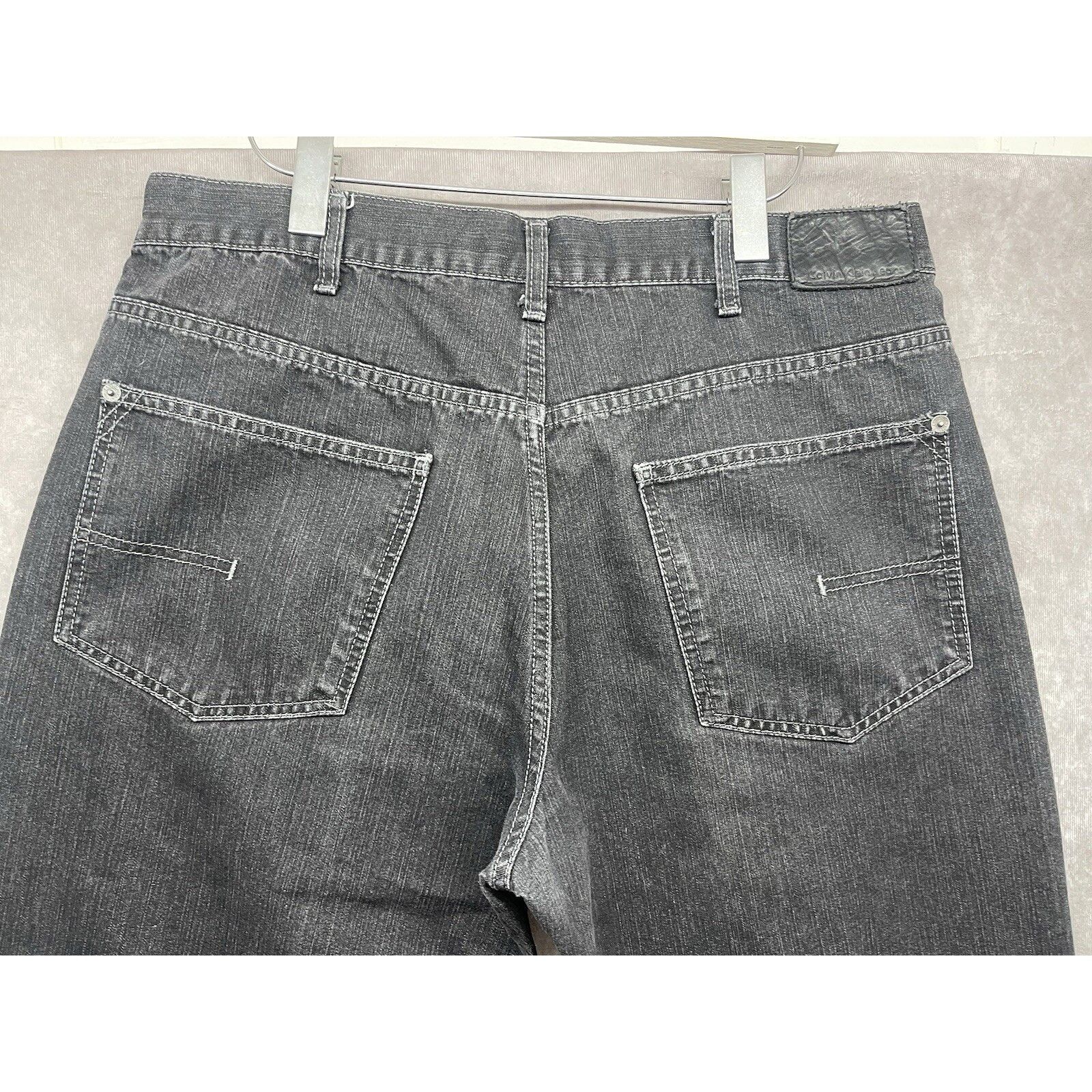 Calvin Klein VTG Y2K Black CALVIN KLEIN Straight Leg Jeans 36 X 32 Jnco S Size US 36 / EU 52 - 9 Thumbnail