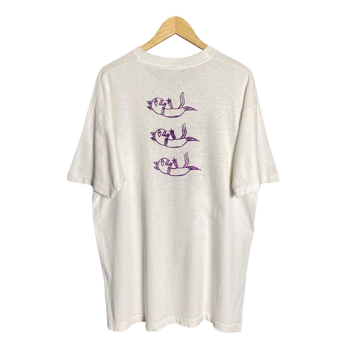 Vintage Vintage 90s Circles Eyes Art Graphic Single Stitch T-Shirt Size US XL / EU 56 / 4 - 2 Thumbnail