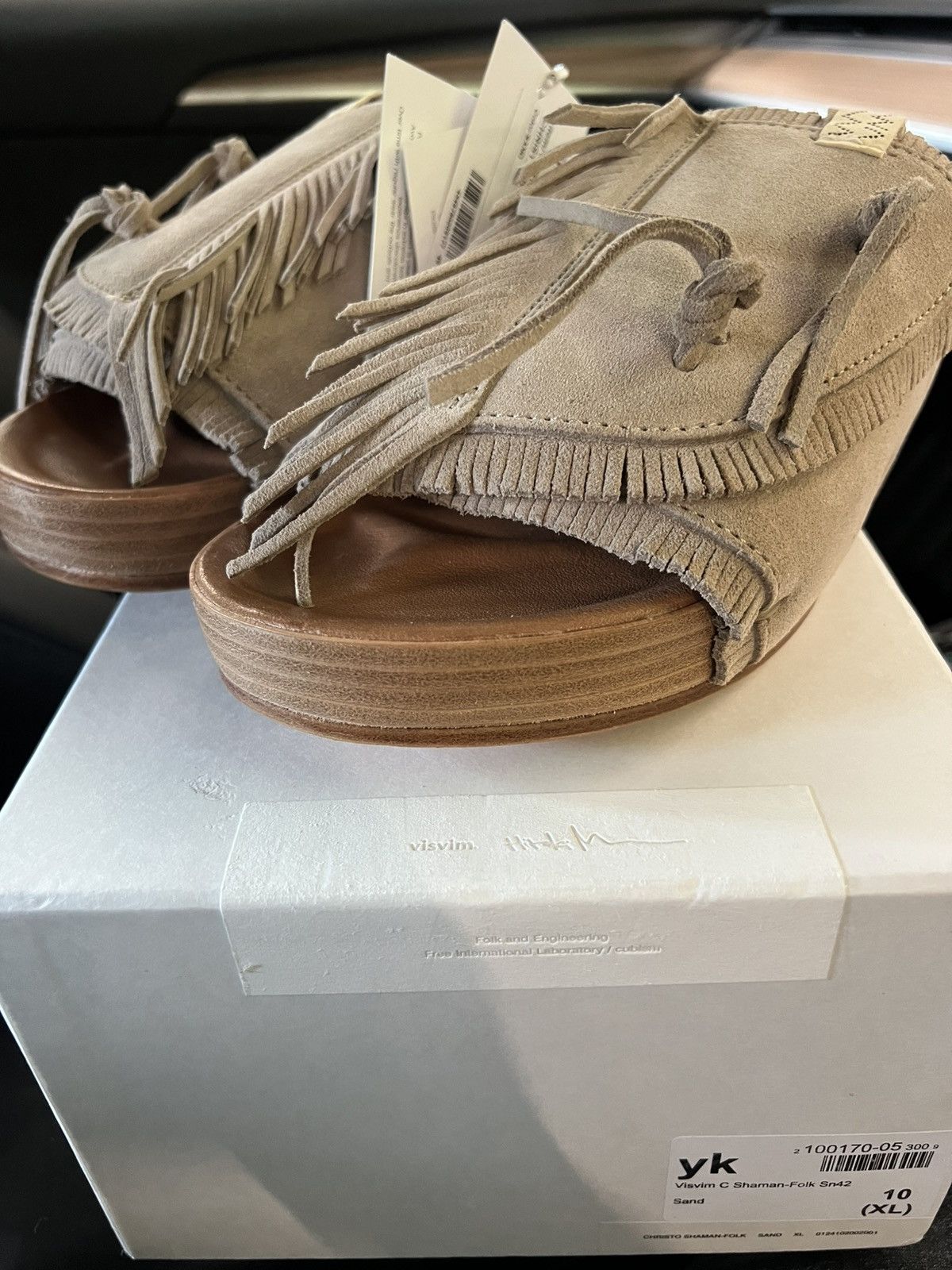Visvim XL Visvim Christo Shaman Folk Sandals Sand Brown Size US 12 / EU 45 - 5 Thumbnail