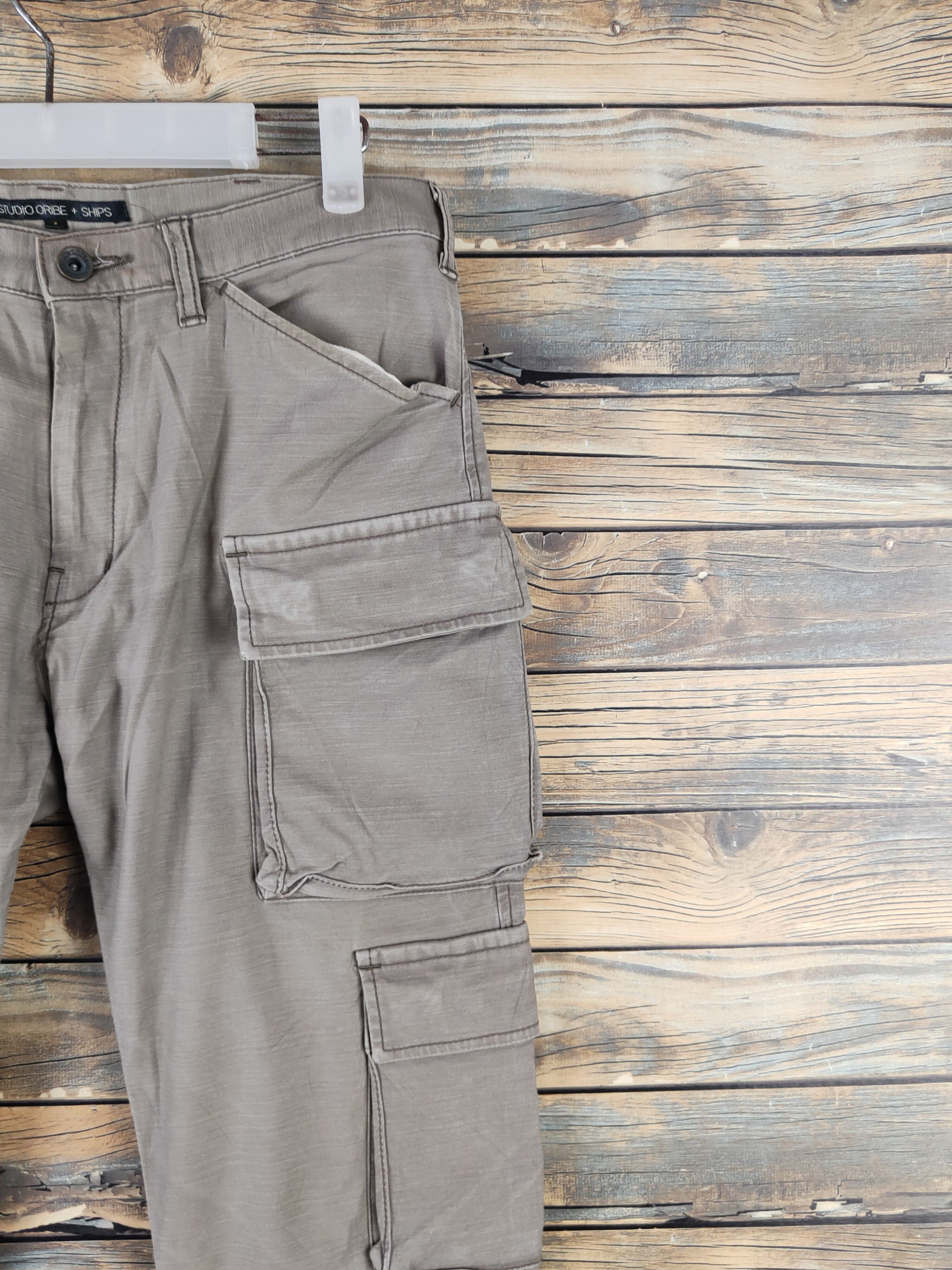 SHIPS DL Studio Oribe Olive Multipocket Cargo Pants #1940 Size US 30 / EU 46 - 5 Thumbnail