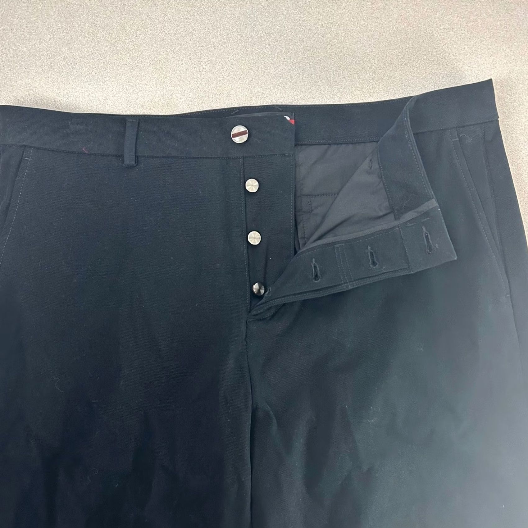 Vintage Vayder Trousers Pants Men 38x32 Black Button Fly Cotton Stretch VAY109 Made USA Size US 38 / EU 54 - 3 Thumbnail
