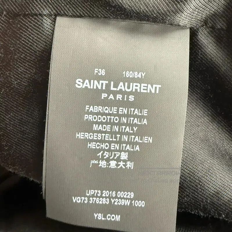 Saint Laurent Paris YSL Black Wool Ladies Jacket . Size XXS / US 00 / IT 34 - 4 Thumbnail