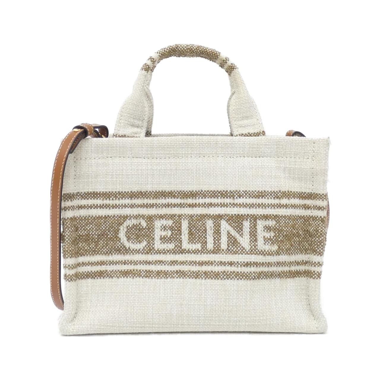 Celine Celine Celine Small Cabas Thais Canvas Bag Textile Crossbody Bag 199162EZ7 DUTY FREE for USA Size ONE SIZE - 1 Thumbnail
