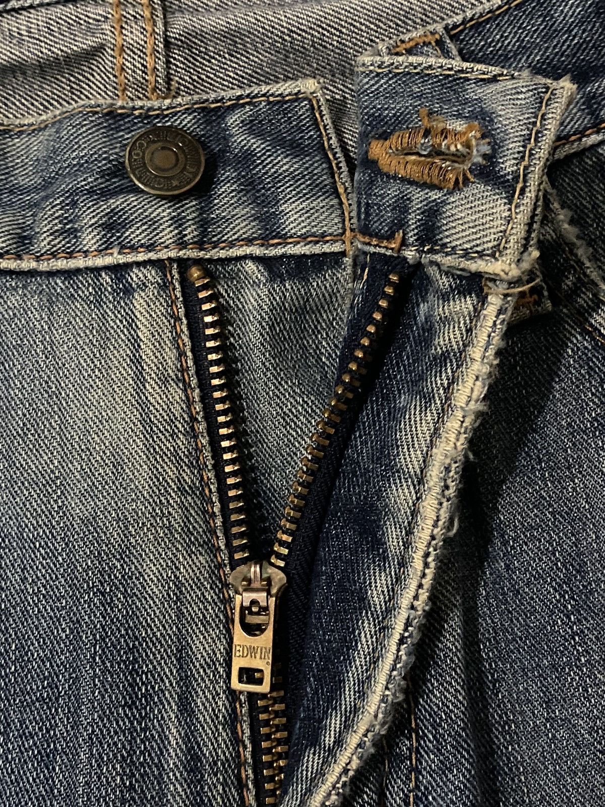 Edwin × Japanese Brand × Vintage Vintage Edwin Japan Rust Faded Boyfriend Jeans Denim Size US 34 / EU 50 - 11 Thumbnail