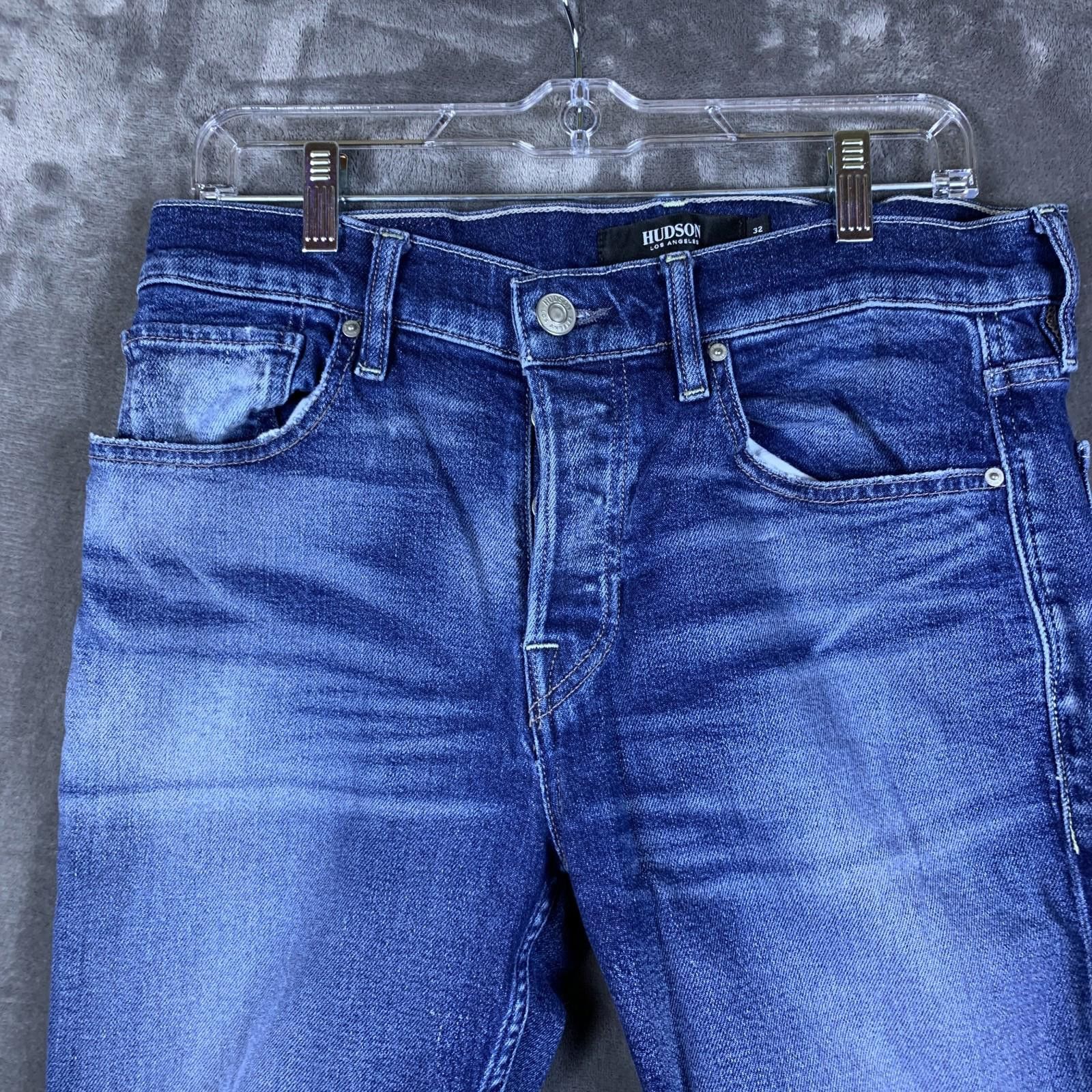 Hudson Hudson Men's 5-Pocket Button Fly Stone Washed Stretch Jeans Size US 32 / EU 48 - 3 Thumbnail