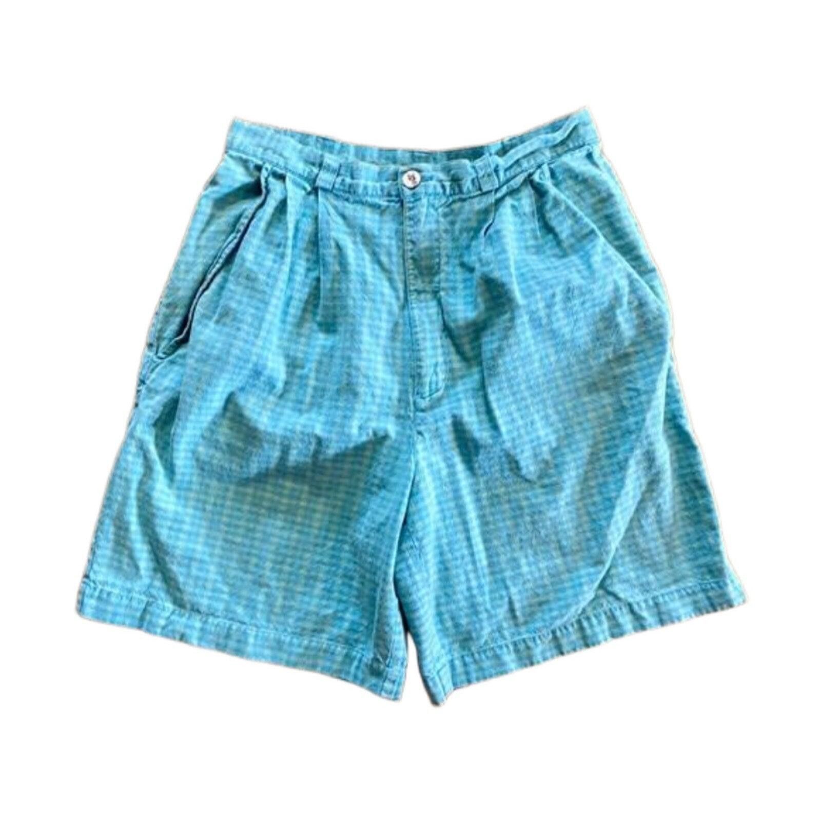 Other David Brooks Petite Vintage Blue Check Shorts Women 0 XSmall Size 26" / US 2 / IT 38 - 11 Thumbnail