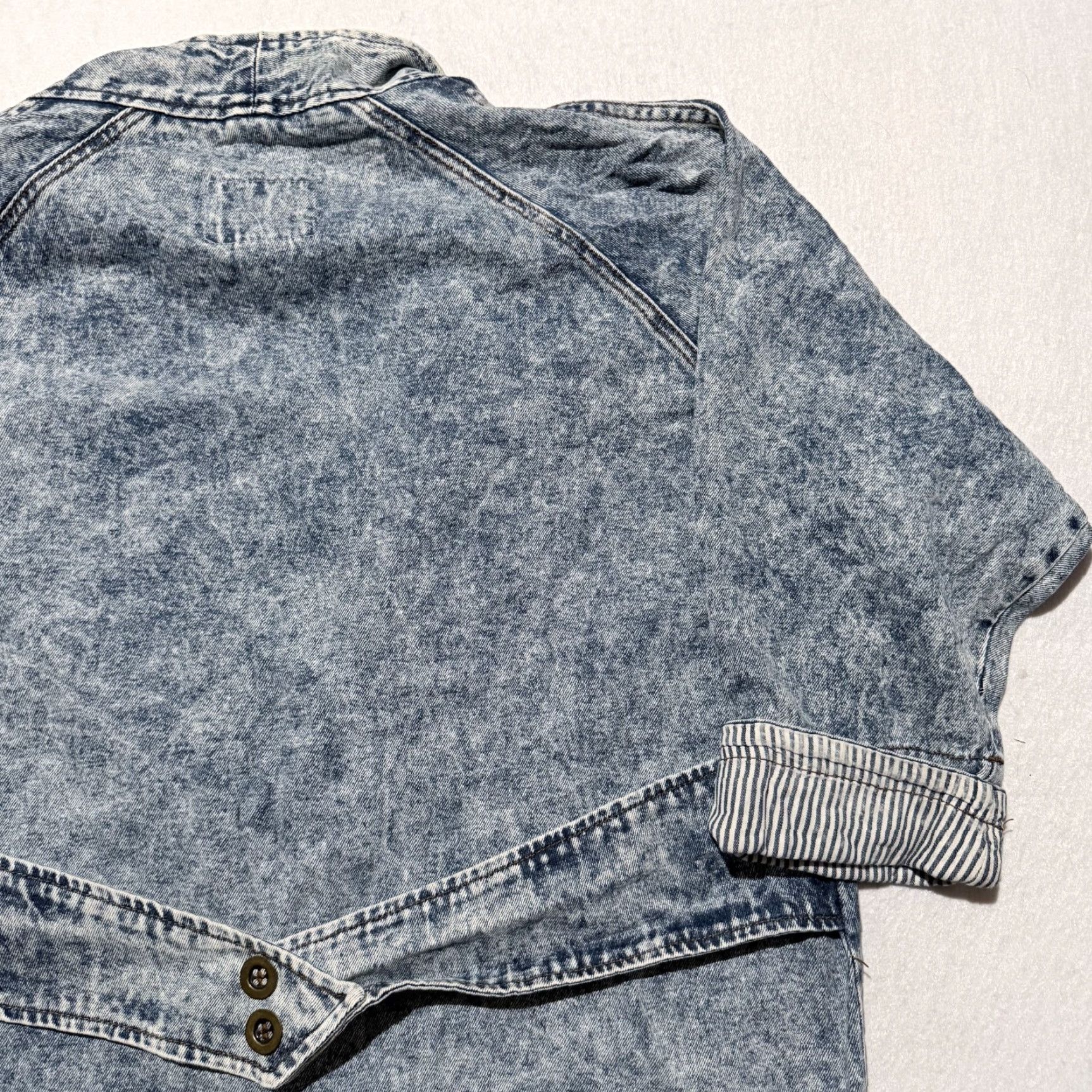 Vintage VINTAGE Stefano Jacket Women Blue Acid Wash Denim Oversized Streetwear 20W Styling - 80s City Classic Mens Womens Girls Size 3XL / US 20-22 - 6 Thumbnail