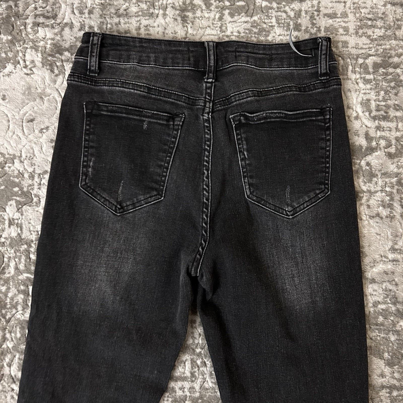 Other Risen Jeans Black Vintage Washed Skinny Distressed size 9/29 Size 29" - 12 Thumbnail