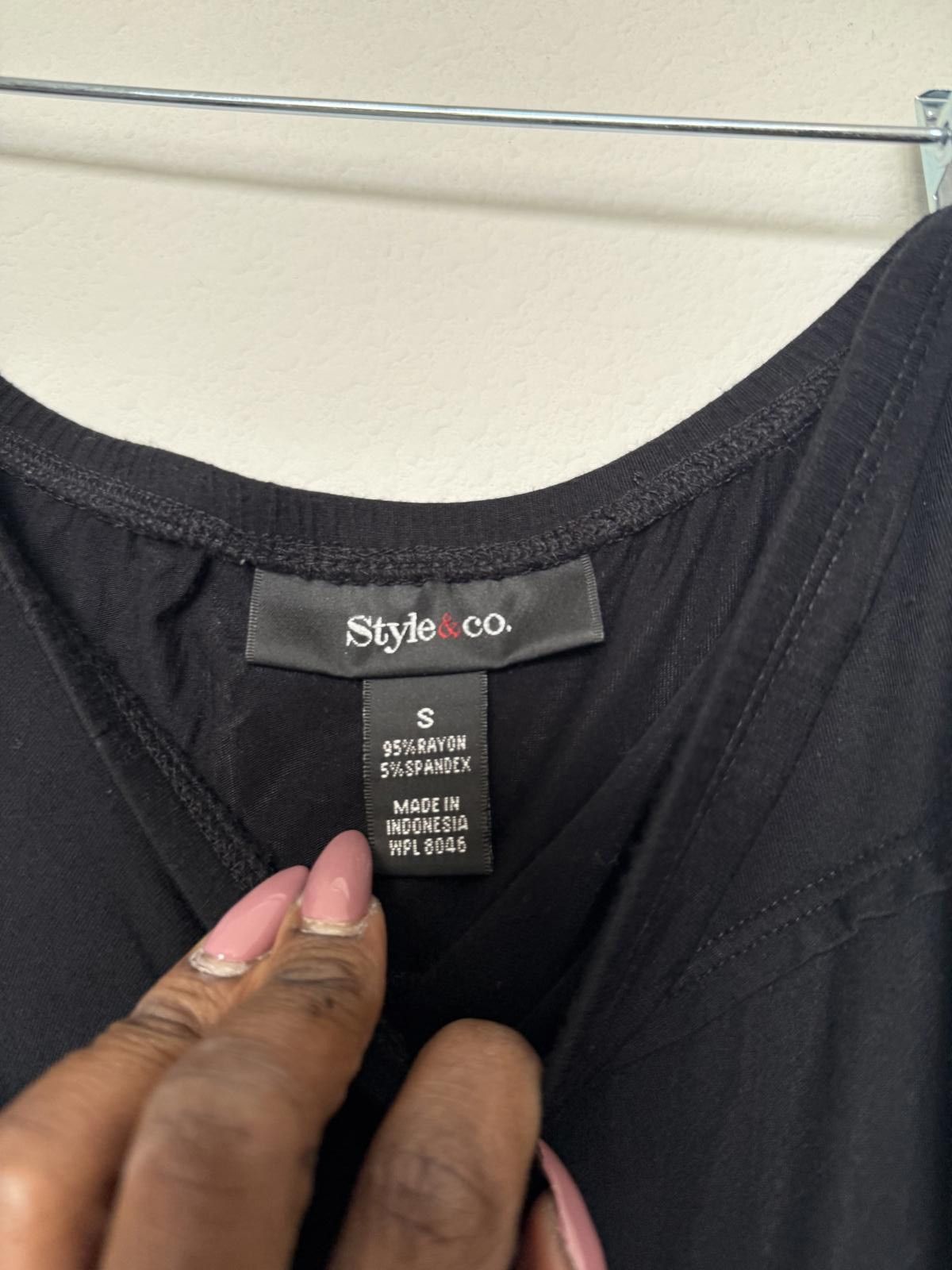 Style & Co Y2K Black Maxi Tiered Peasant Skirt Size 28" / US 6 / IT 42 - 3 Thumbnail