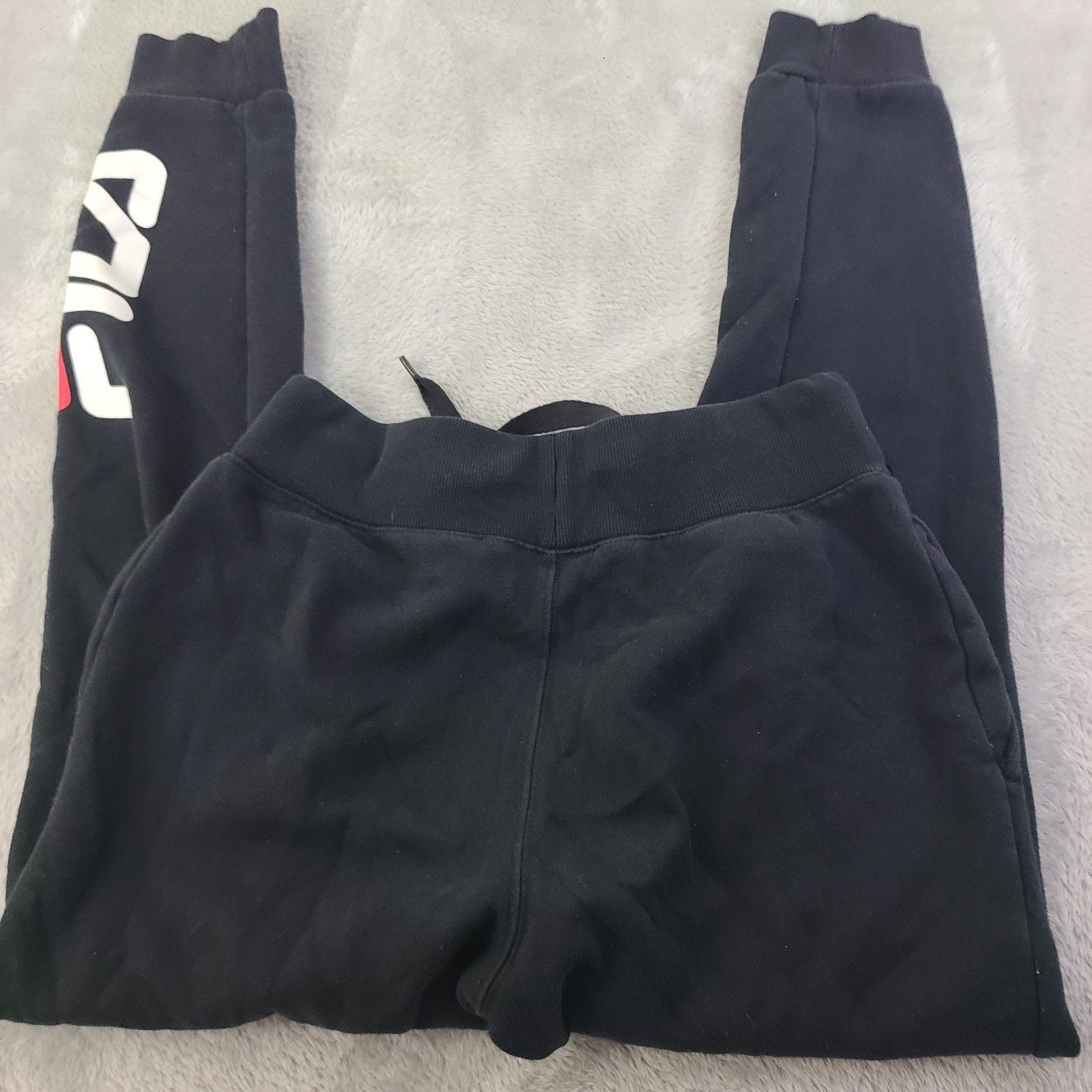 Fila FILA Womens Graphic Tracksuit Trousers Joggers Small Black Size 30" / US 8 / IT 44 - 2 Thumbnail