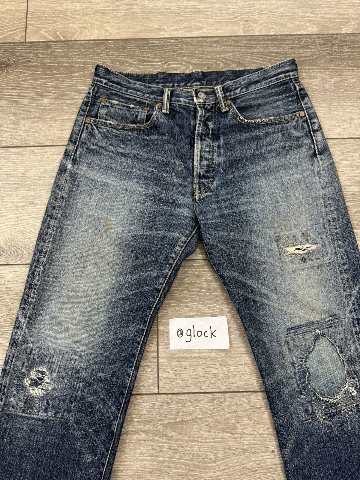 Kapital Kapital Distressed Boro Patchwork Denim Jeans Size US 30 / EU 46 - 2 Thumbnail