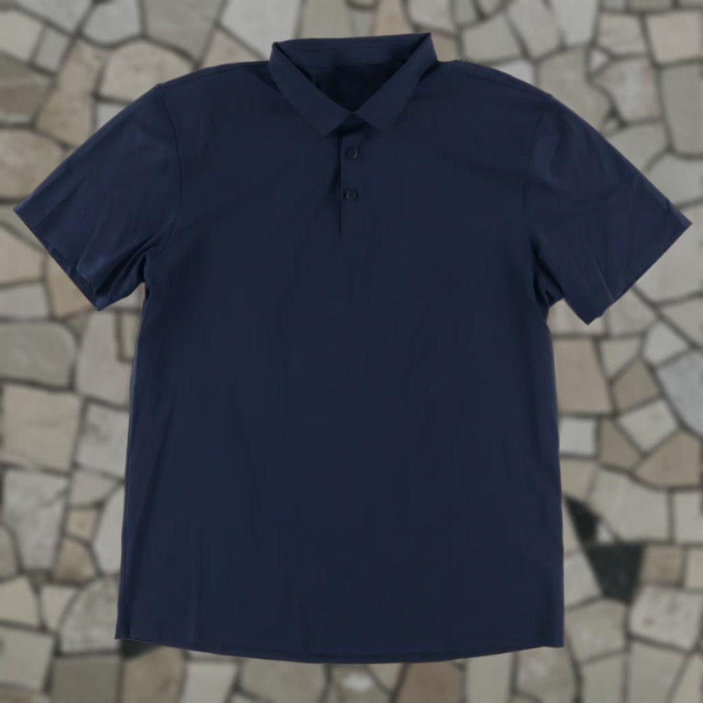 Lululemon Lululemon Stretch Nylon Solid Polo Shirt Navy Men's L Size US L / EU 52-54 / 3 - 1 Thumbnail