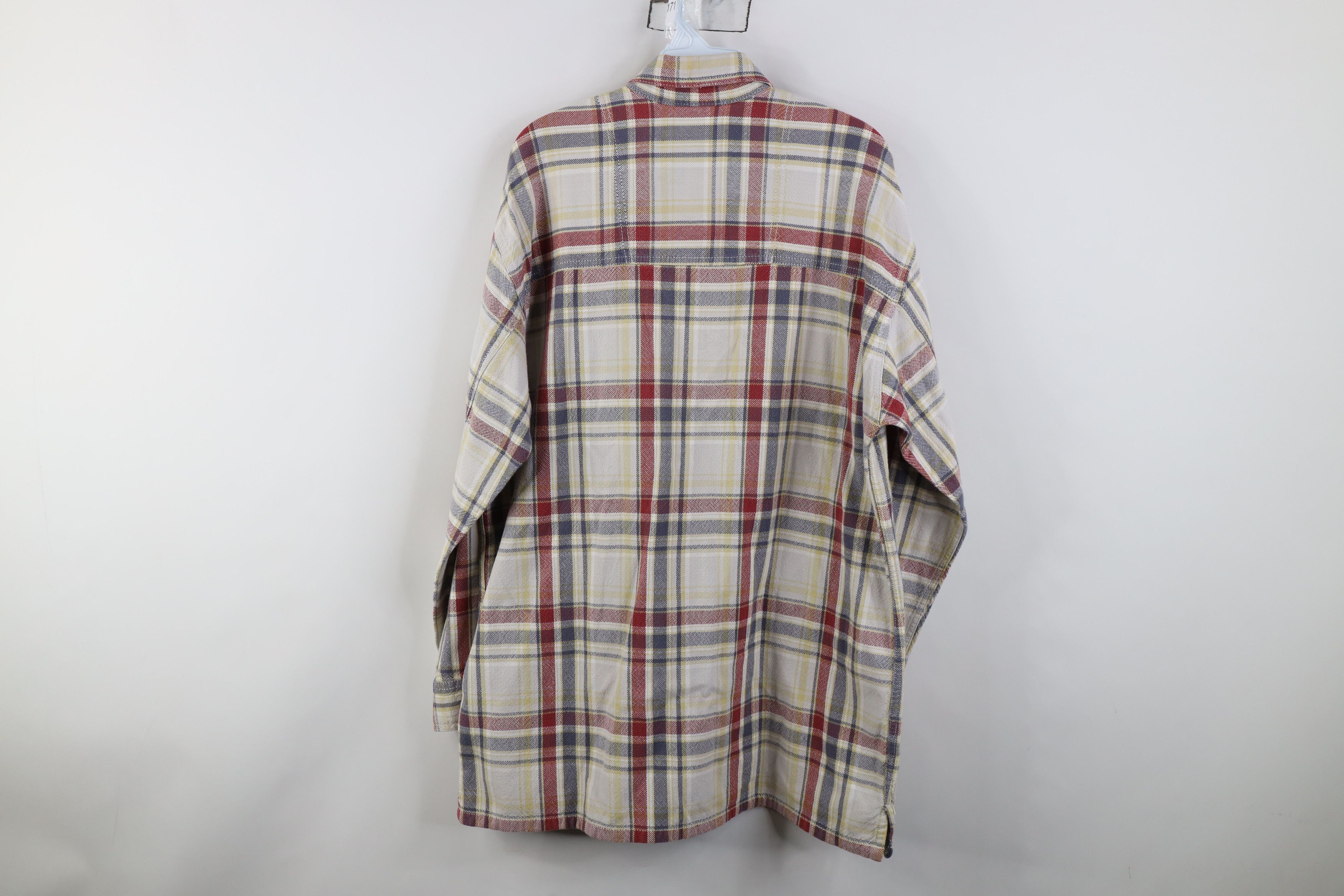 Levi's Vintage 90s Levis Knit Burlap Collared Button Shirt Plaid Size US M / EU 48-50 / 2 - 11 Thumbnail