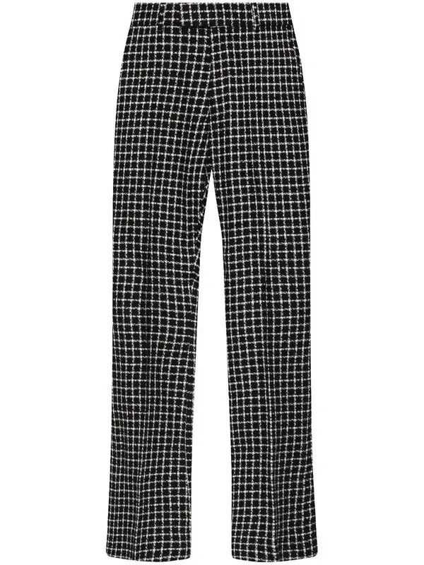Amiri o1s1wg110326 Bouclé Flared Trousers in Black/White Size US 36 / EU 52 - 1 Thumbnail