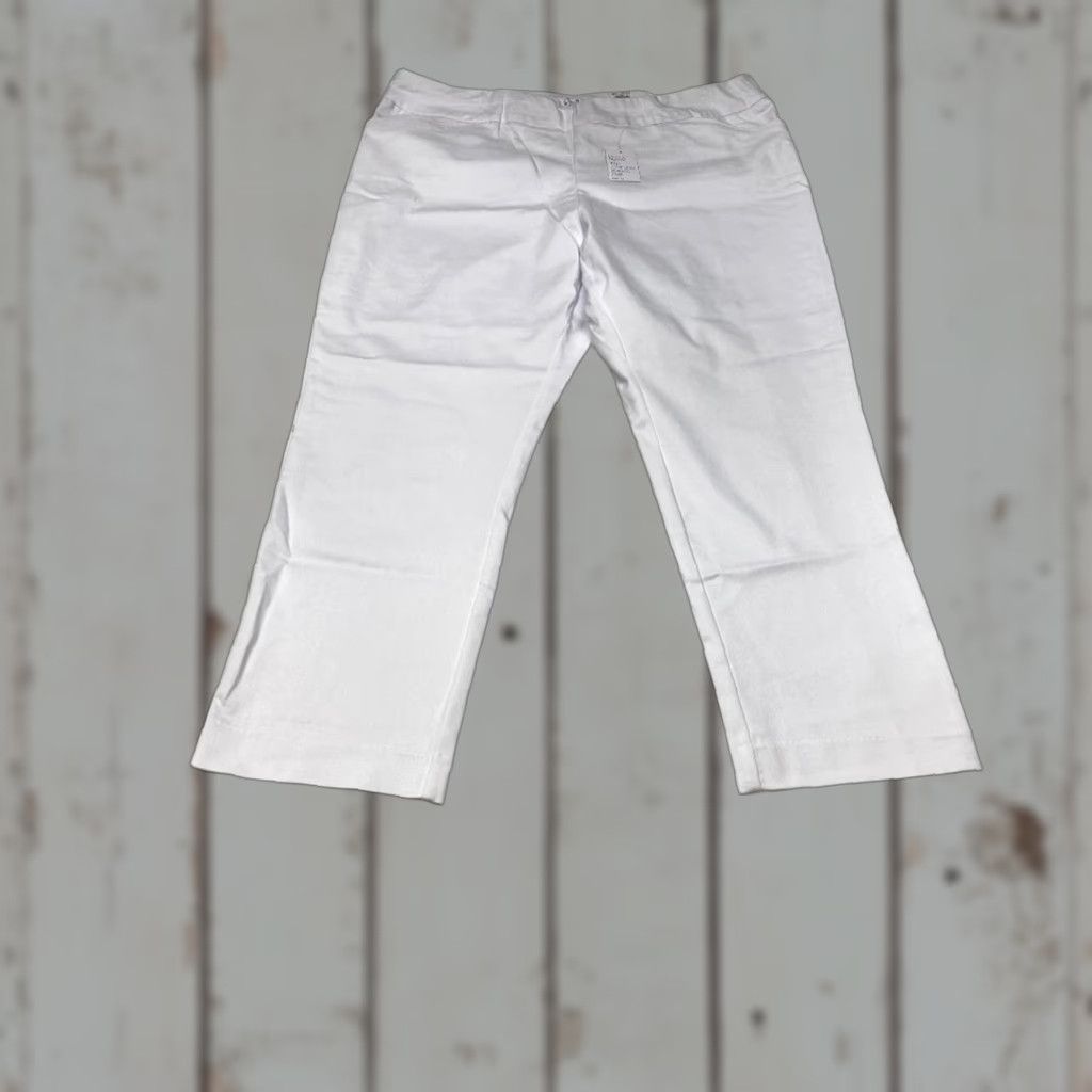 Croft & Barrow NWT Croft & Barrow Effortless Stretch Pants Womens 24w Reg White Straight Leg Size 42" / US 20 - 1 Thumbnail