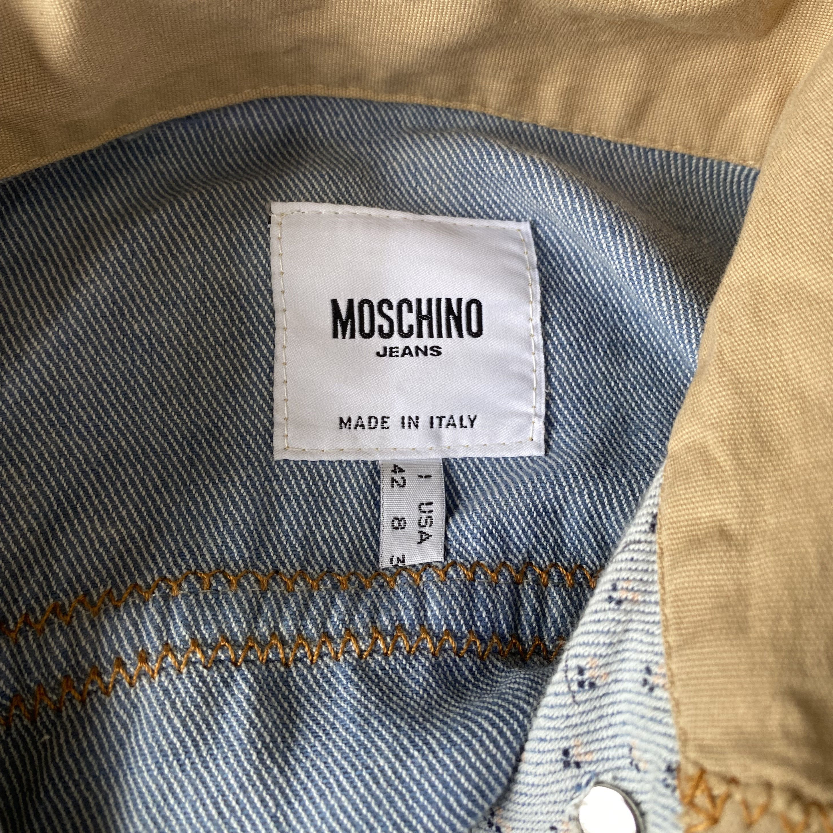Vintage MOSCHINO Jeans Vintage Light Blue Brown Floral Prints Jacket Size M / US 6-8 / IT 42-44 - 8 Thumbnail