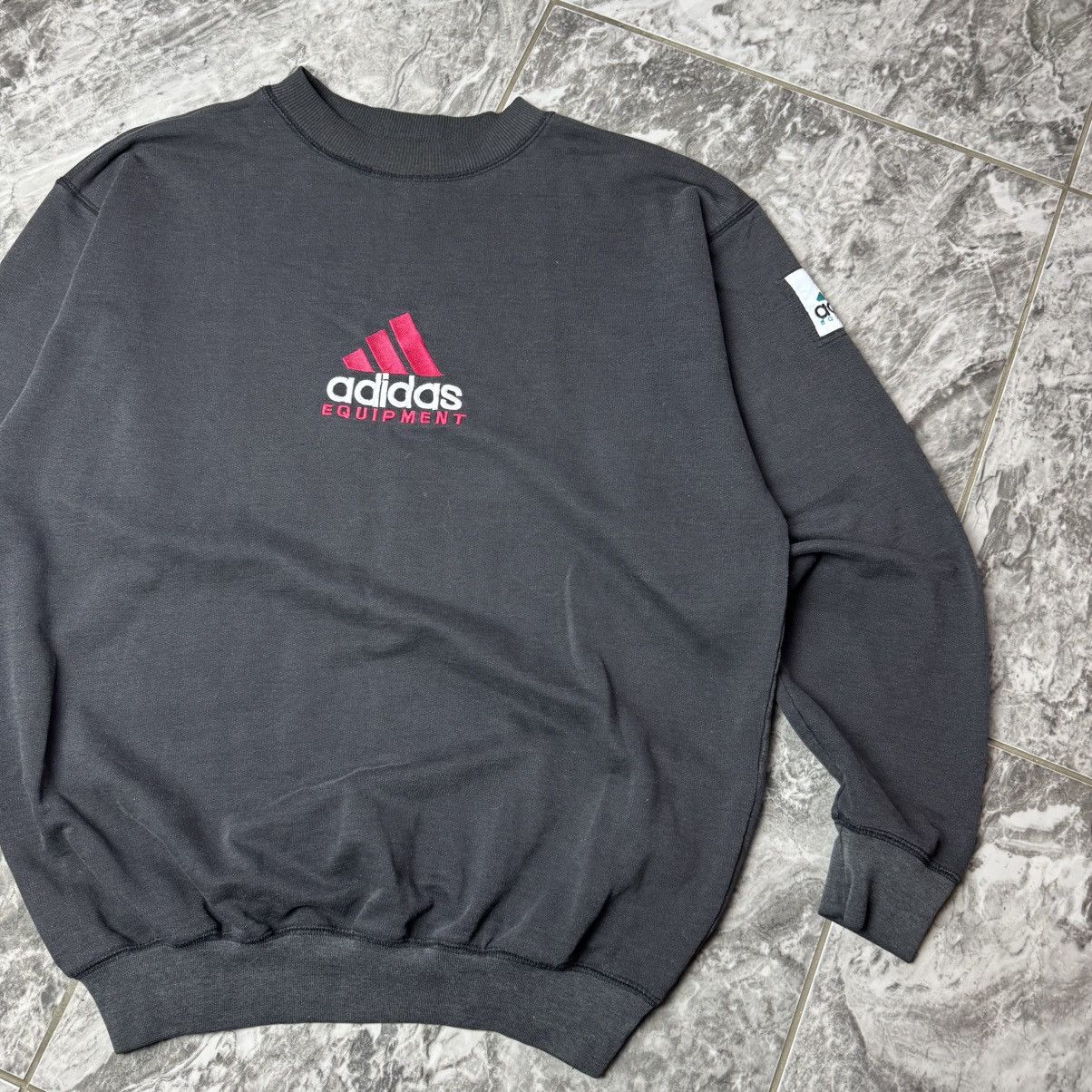 Adidas × Vintage Adidas Equipment Sweatshirt Vintage Size US L / EU 52-54 / 3 - 3 Thumbnail