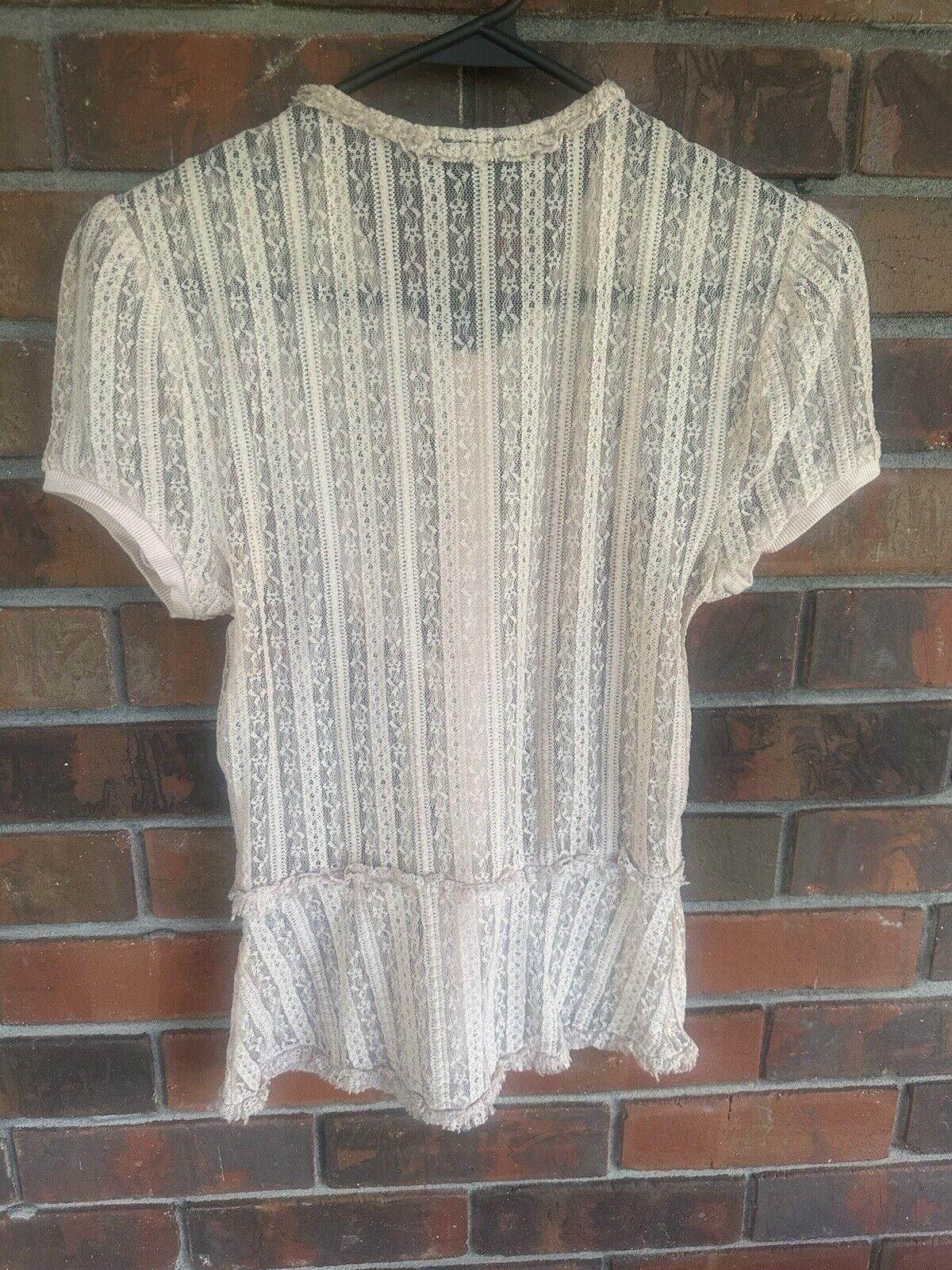 Designer womens career blouse small Tara Jarmon Lace Size S / US 4 / IT 40 - 6 Thumbnail