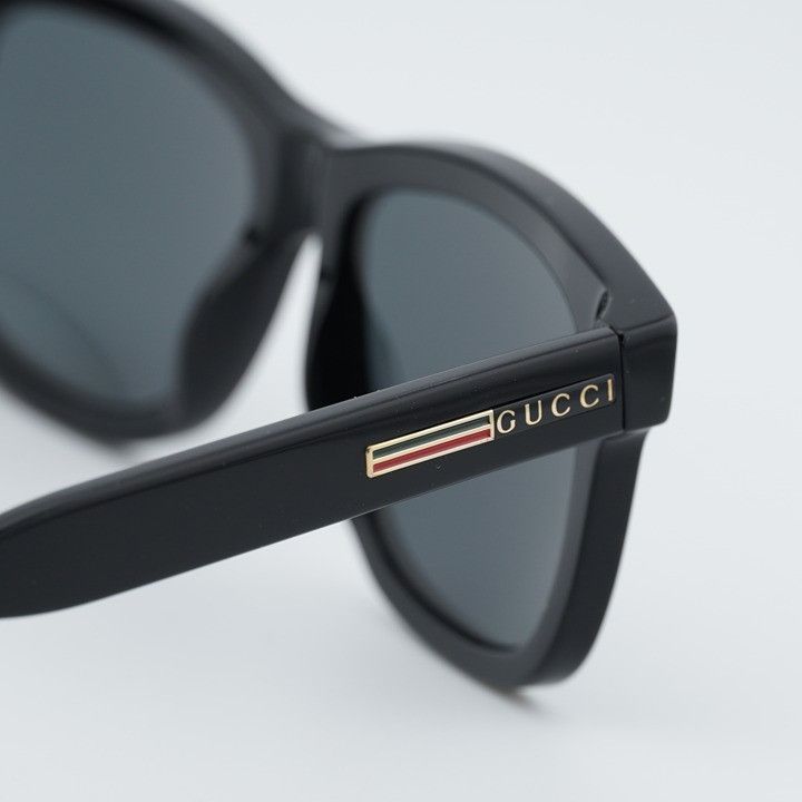 Gucci Gucci GG0824S 005 Men Sunglasses Black Rectangle Frame Size ONE SIZE - 4 Thumbnail