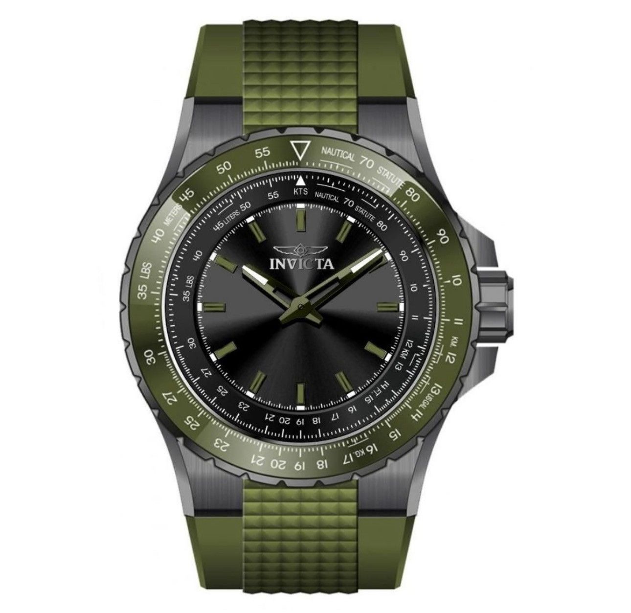 Invicta INVICTA Aviator 50mm Stainless Steel Gunmetal Dial Quartz Size 46 - 1 Thumbnail