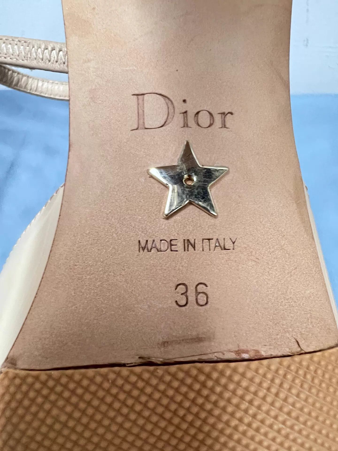 Dior Dior C'est Dior Nude Patent Leather Round-Toe Block Heel 36 Size US 5.5 / IT 35.5 - 8 Thumbnail