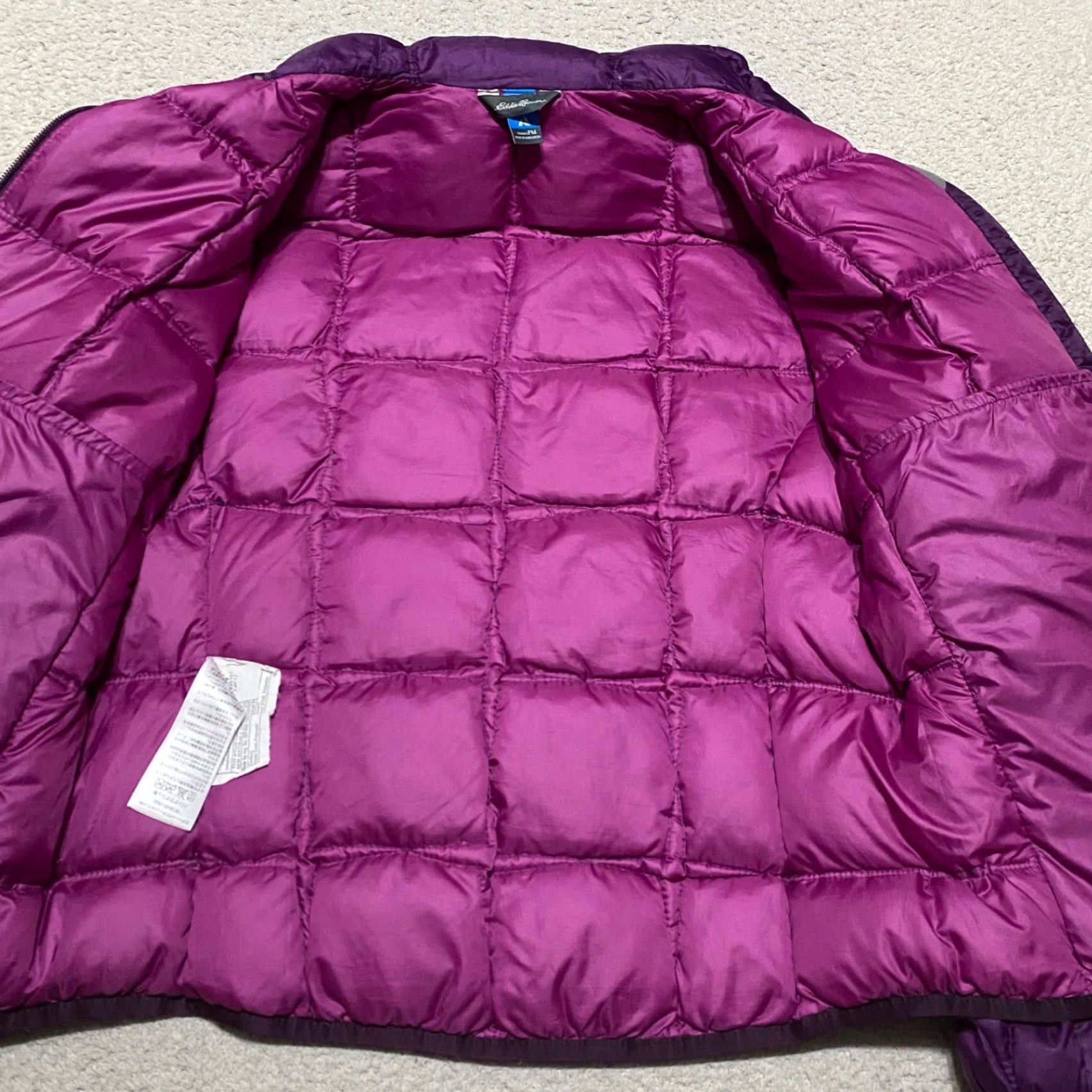 Eddie Bauer Eddie Bauer Womens PM Petite Jacket Purple Full Zip Down Puffer Quilted Ascent Size M / US 6-8 / IT 42-44 - 6 Thumbnail