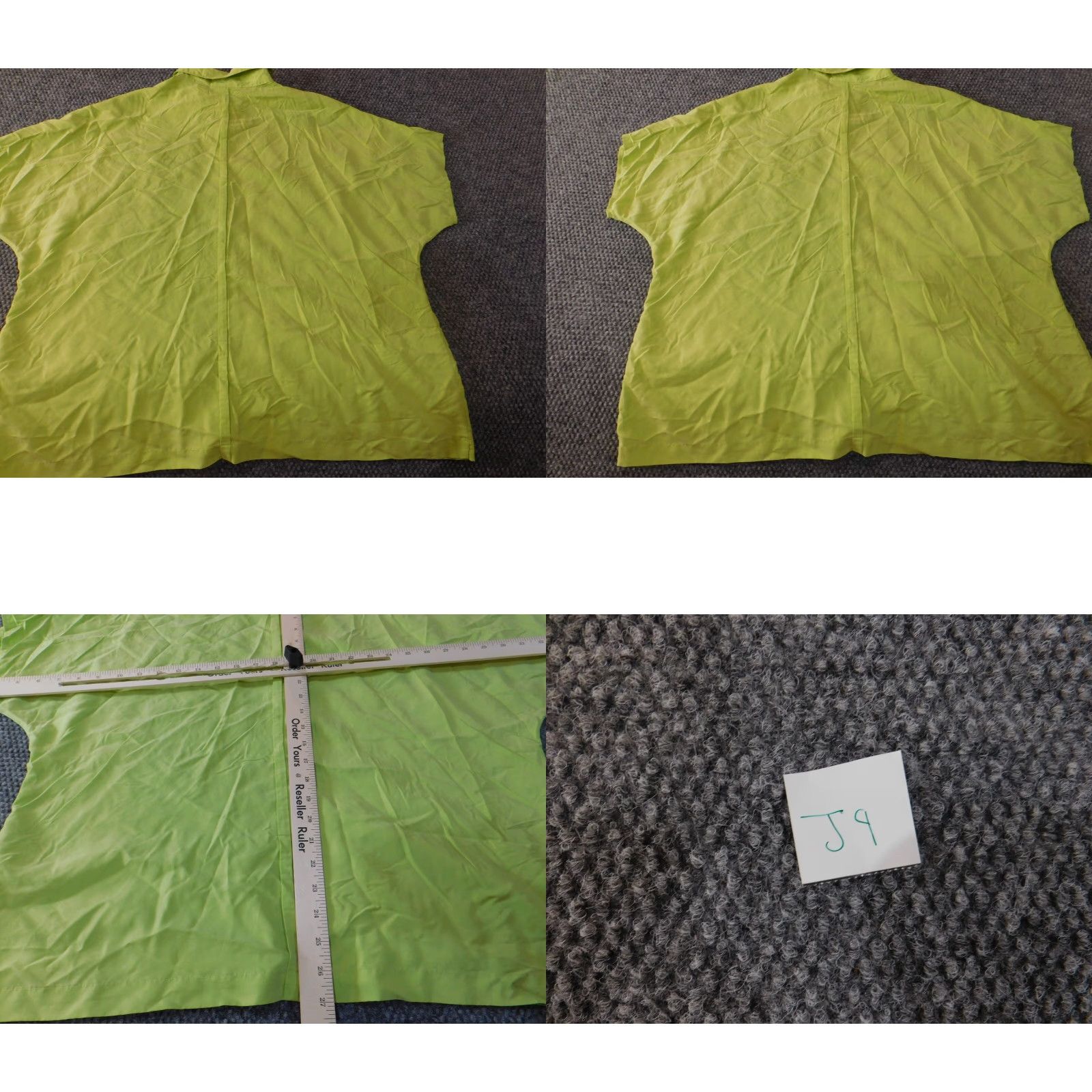 Vintage Chicos Button-Up Shirt Women 2 Short Sleeve Green Casual Solid Pattern Basic Classic Stretch with Blemishs Size XS / US 0-2 / IT 36-38 - 8 Thumbnail