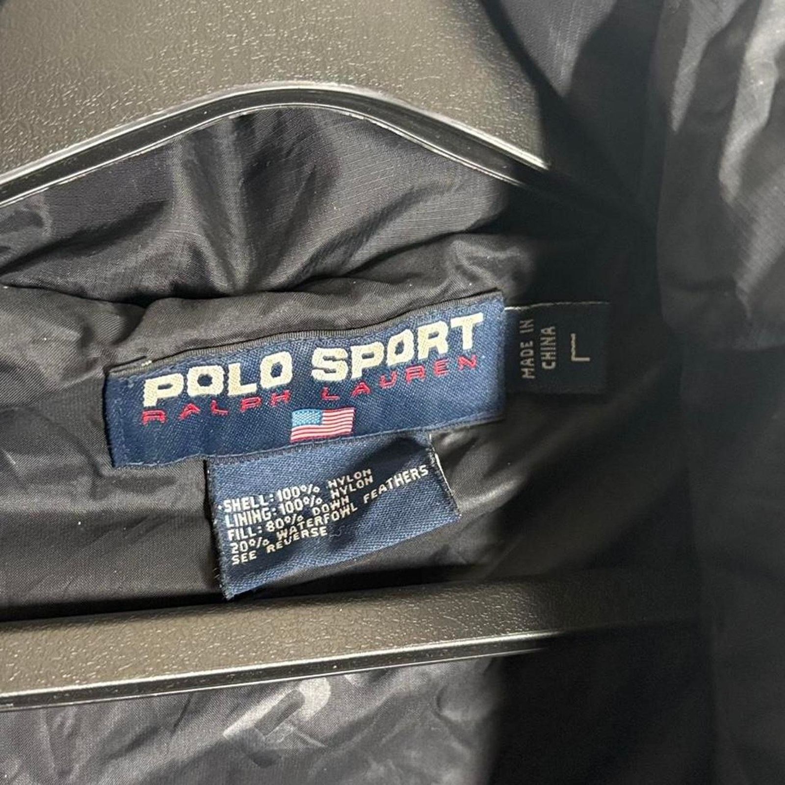 Polo Ralph Lauren Vintage polo sport Ralph Lauren black down puffer jacket Size US L / EU 52-54 / 3 - 3 Thumbnail