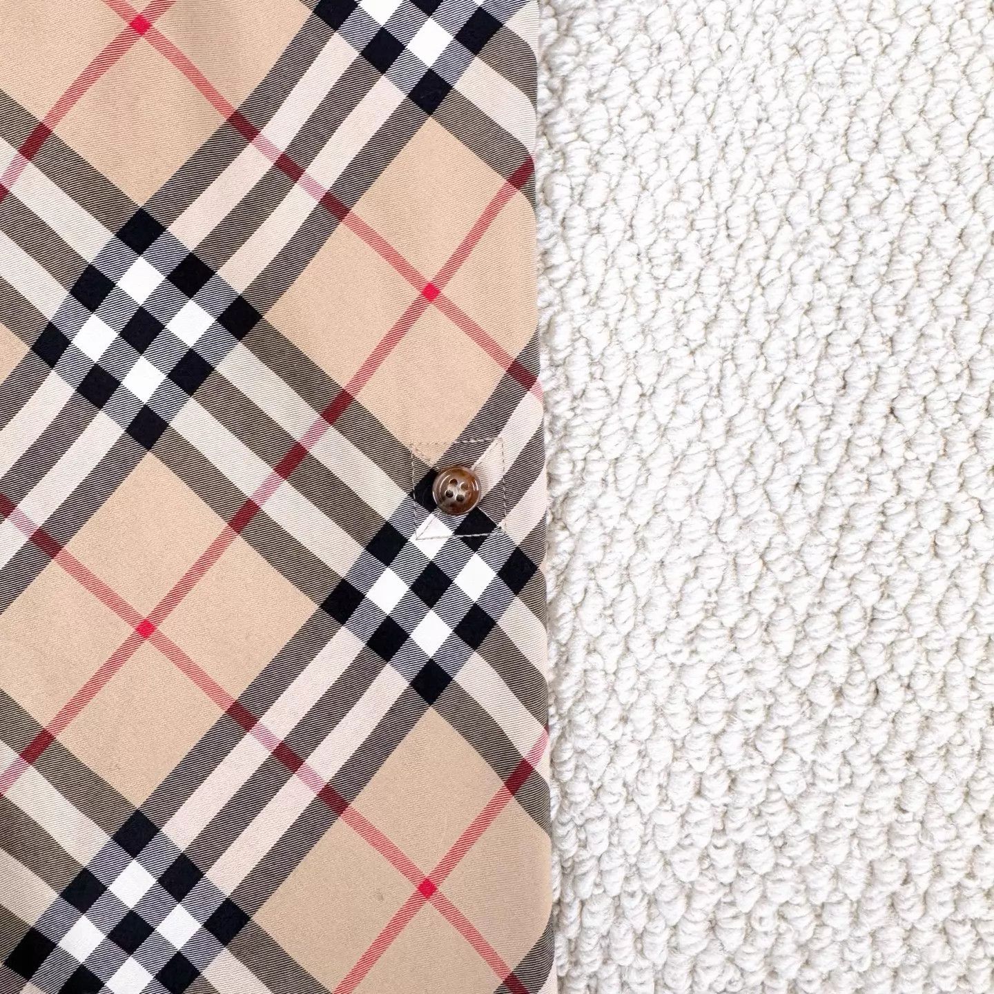 Burberry Burberry Khaki Red Stripe Diagonal Check Shacket UK6 99N Size XS / US 0-2 / IT 36-38 - 4 Thumbnail