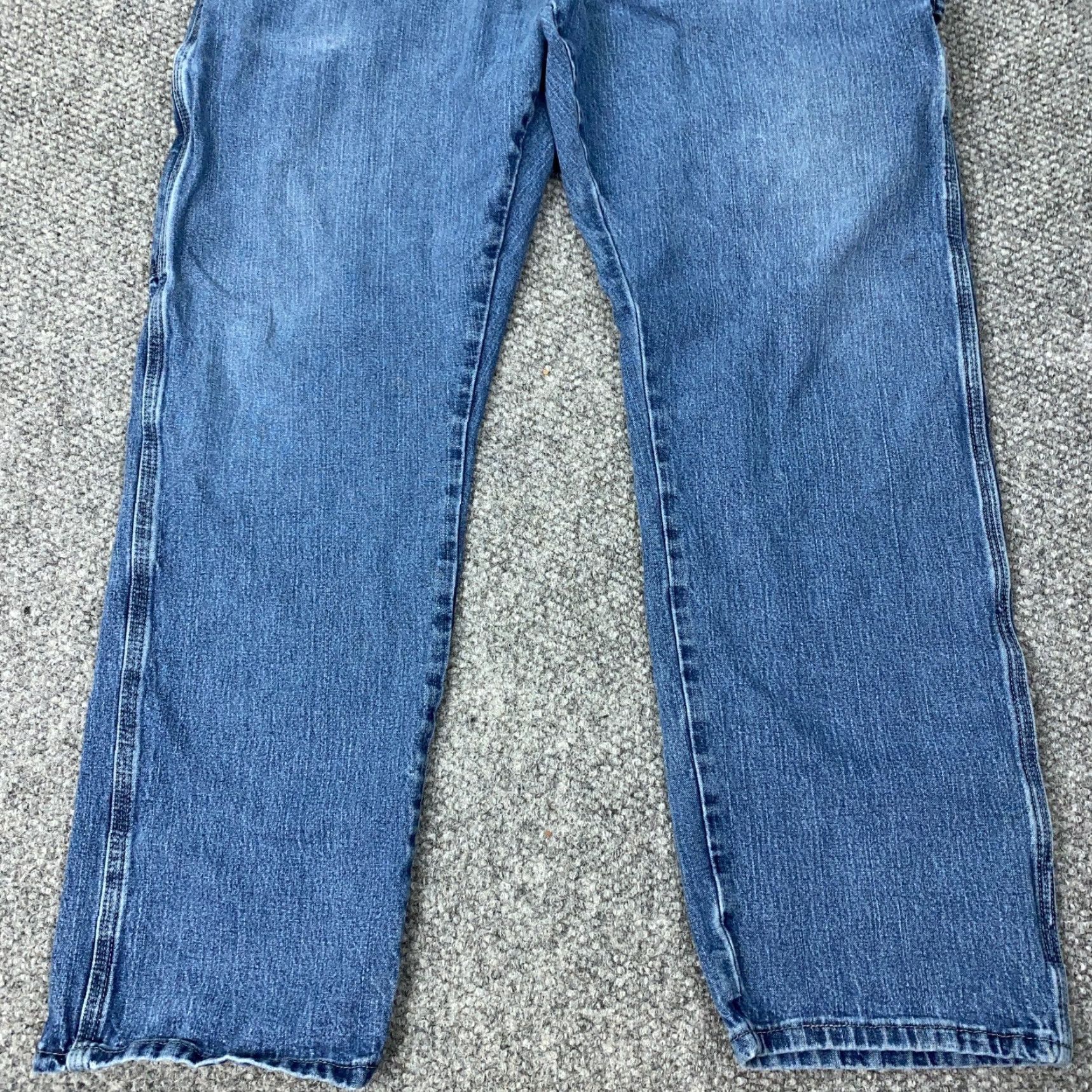 Wrangler VINTAGE Wrangler Jeans Mens 38x32 Blue Straight Denim Stretch 5-Pocket Design Size US 38 / EU 54 - 3 Thumbnail