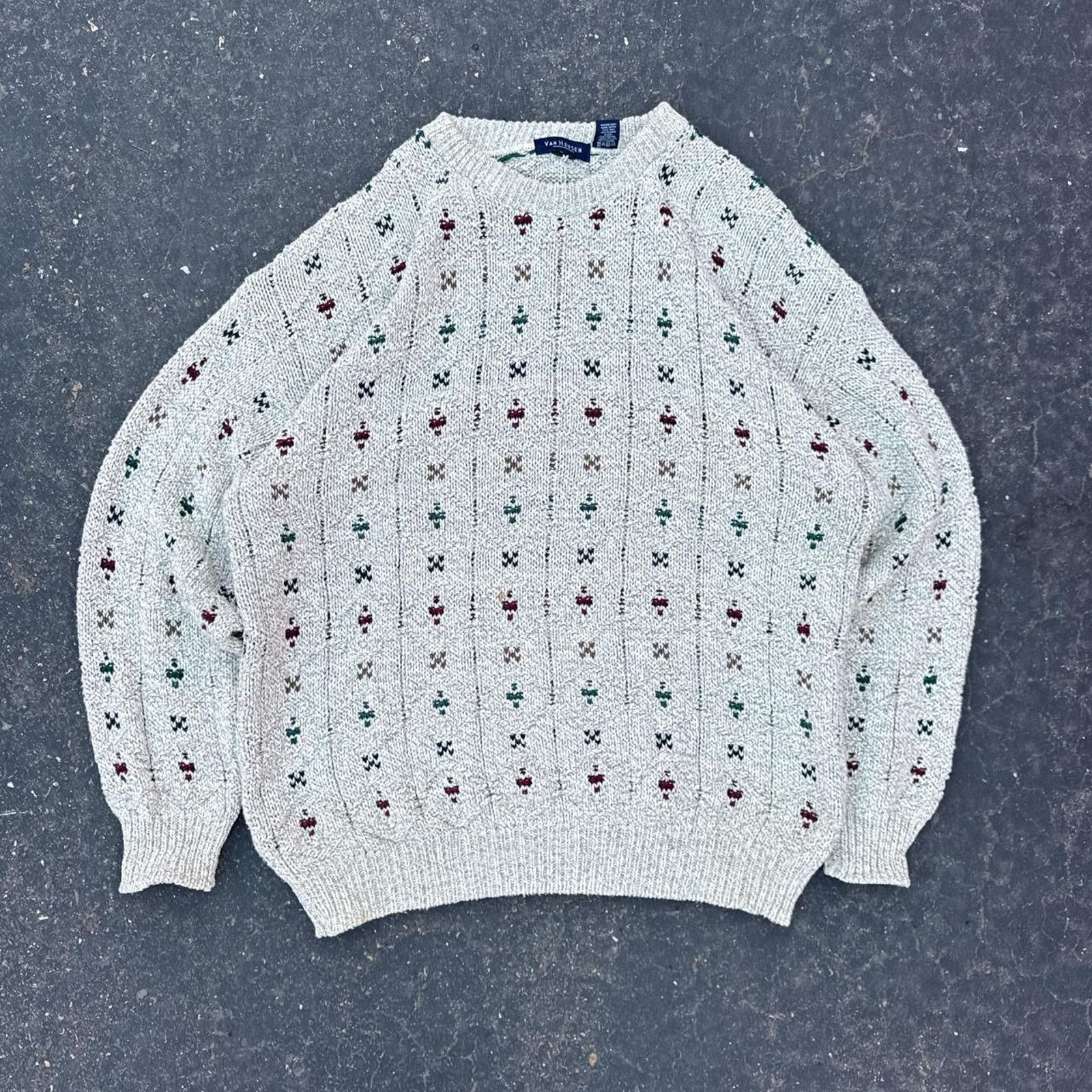 Van Heusen Vintage 90s Van Heusen Knit Sweater Size XL Size US XL / EU 56 / 4 - 1 Thumbnail