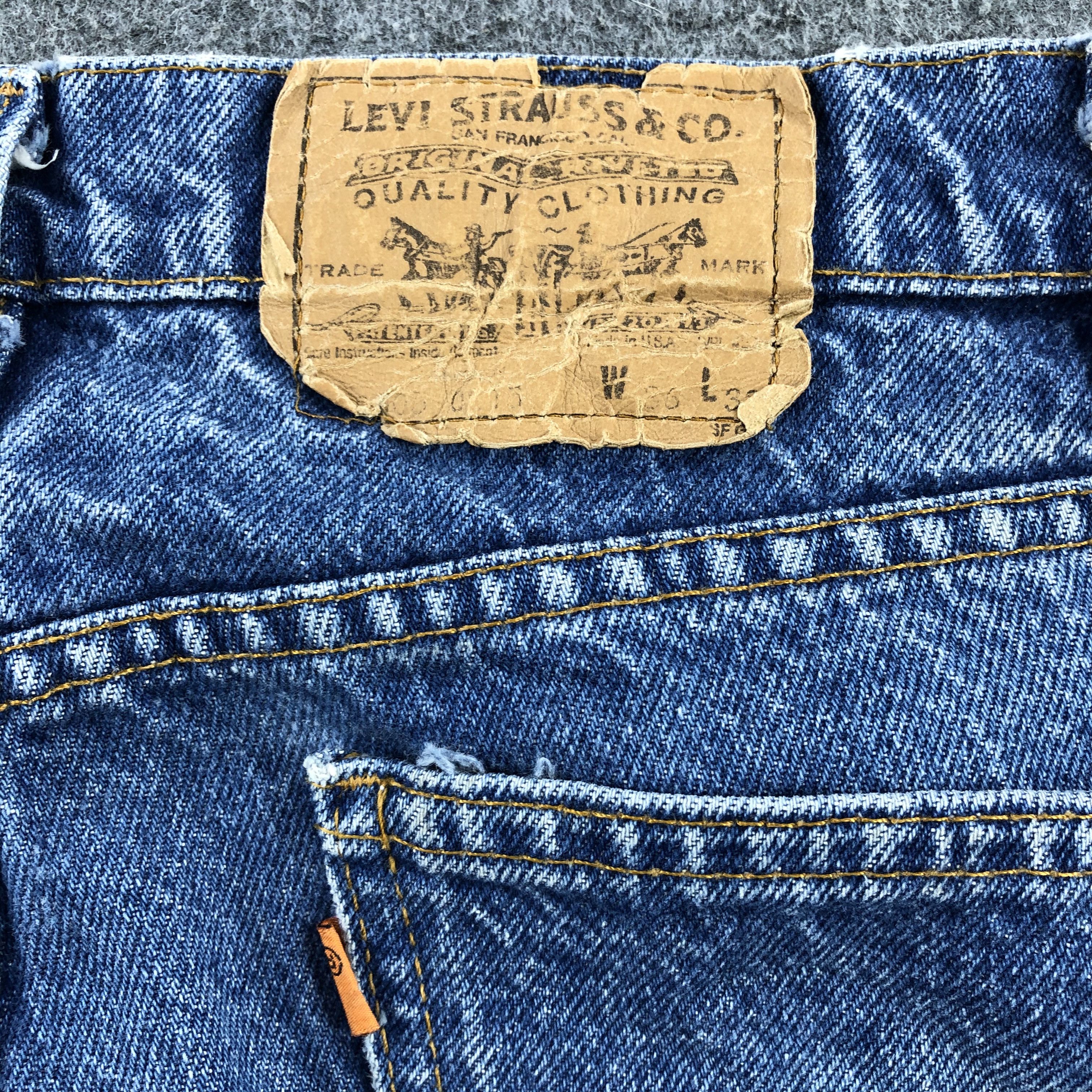 Levi's × Vintage 90s Vintage Blue Wash Levis 505 Orange Tab Jeans-JM1872 Size US 35 - 5 Thumbnail