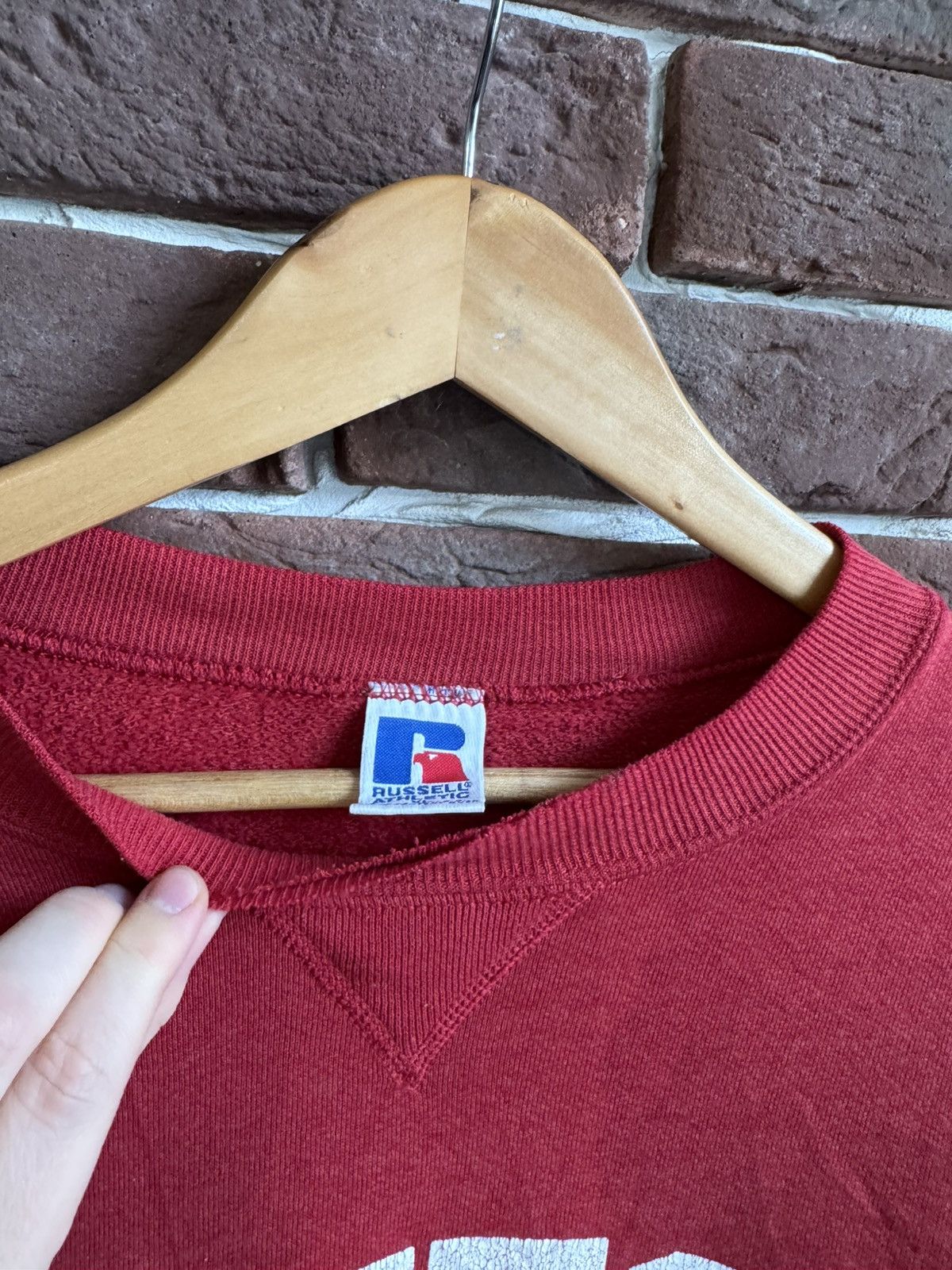 Russell Athletic Vintage University of Stanford Distressed Crewneck Red Rare Size US XL / EU 56 / 4 - 7 Thumbnail