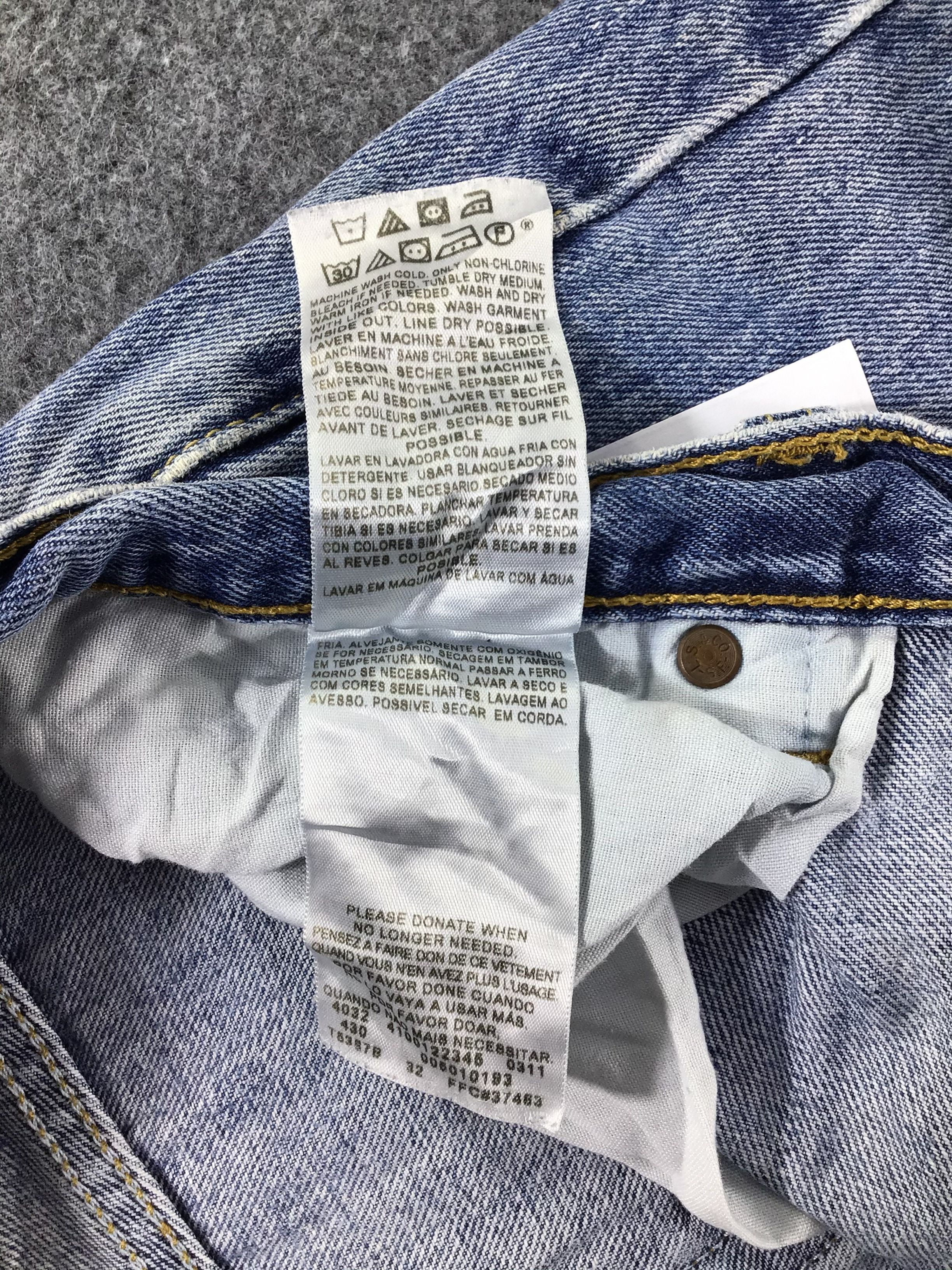 Levi's Levis 501 Jeans Faded Blue Denim-J395 Size US 35 - 11 Thumbnail