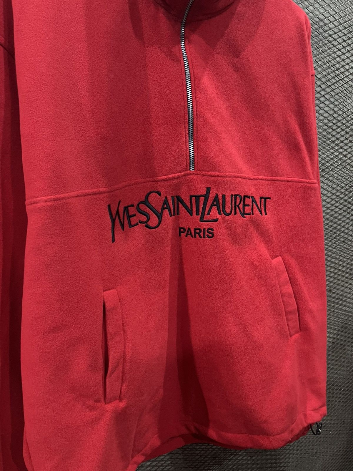 Yves Saint Laurent Yves Saint Laurent Fleece Jacket Ysl Half Zip Size US L / EU 52-54 / 3 - 2 Thumbnail