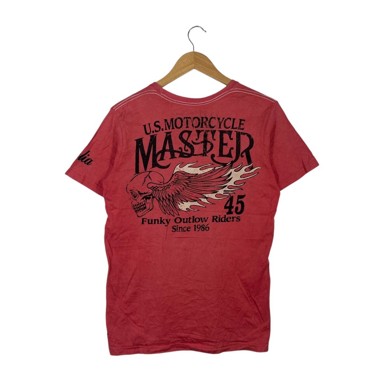 Vintage Motor Cycles U.S. Motorcycle Master Tee Biker Skull Wing Size US M / EU 48-50 / 2 - 1 Thumbnail