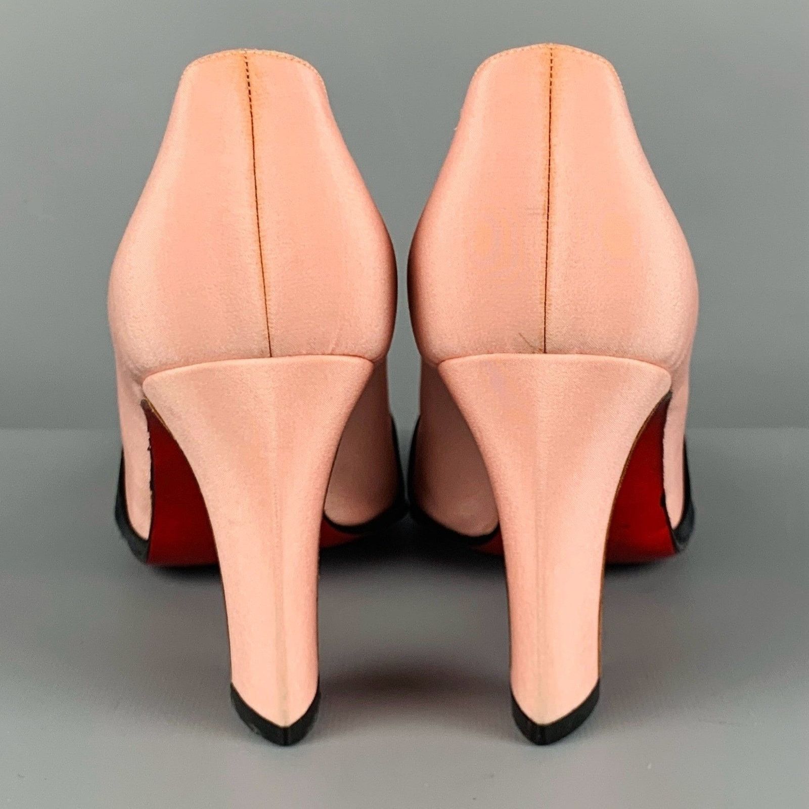 Christian Louboutin CHRISTIAN LOUBOUTIN Size 7.5 Pink Black Bow Pumps Size US 7.5 / IT 37.5 - 3 Thumbnail