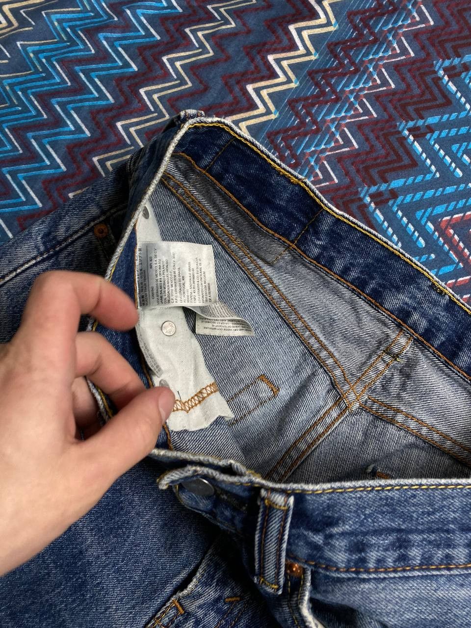 Levi's Crazy vintage y2k Levi’s 505 faded washed denim jeans skater Size US 32 / EU 48 - 2 Thumbnail