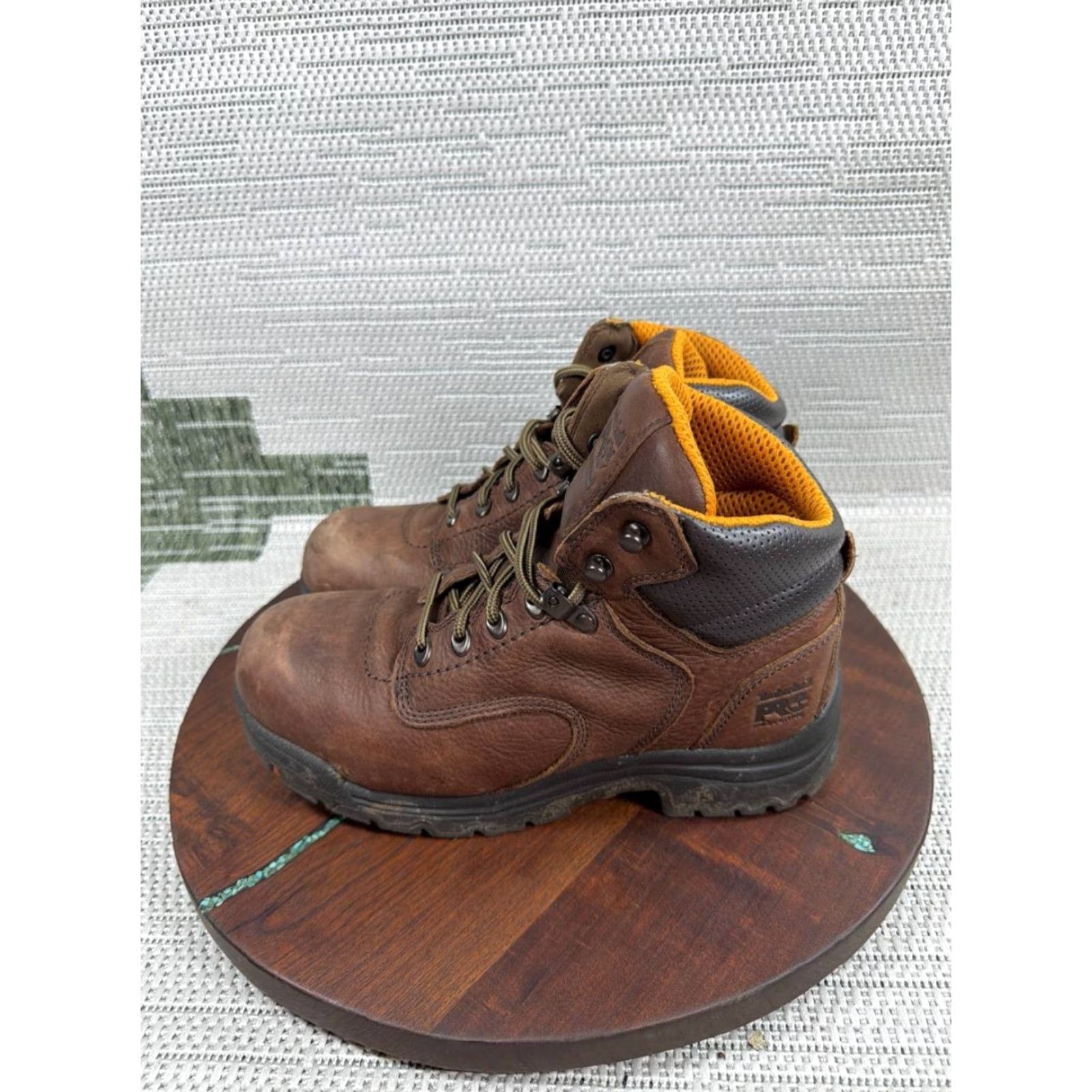 Timberland Pro Boots Womens Titan Alloy Toe Work Brown Waterproof Size 7.5 Wide Timberland Pro Titan 6 Workwear Mens?