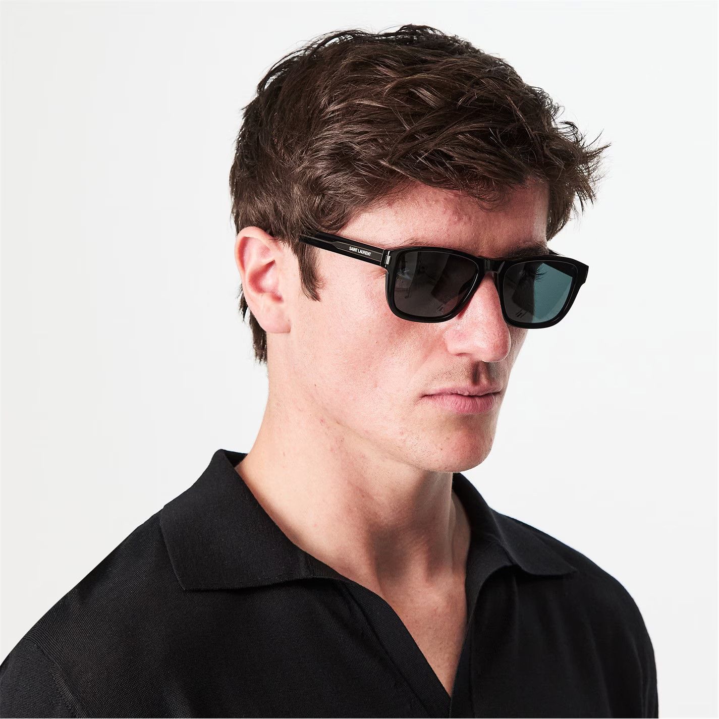 Saint Laurent Paris o1g2r1mq0426 Size: OS / Rectangle Sunglasses in Black Size ONE SIZE - 3 Thumbnail
