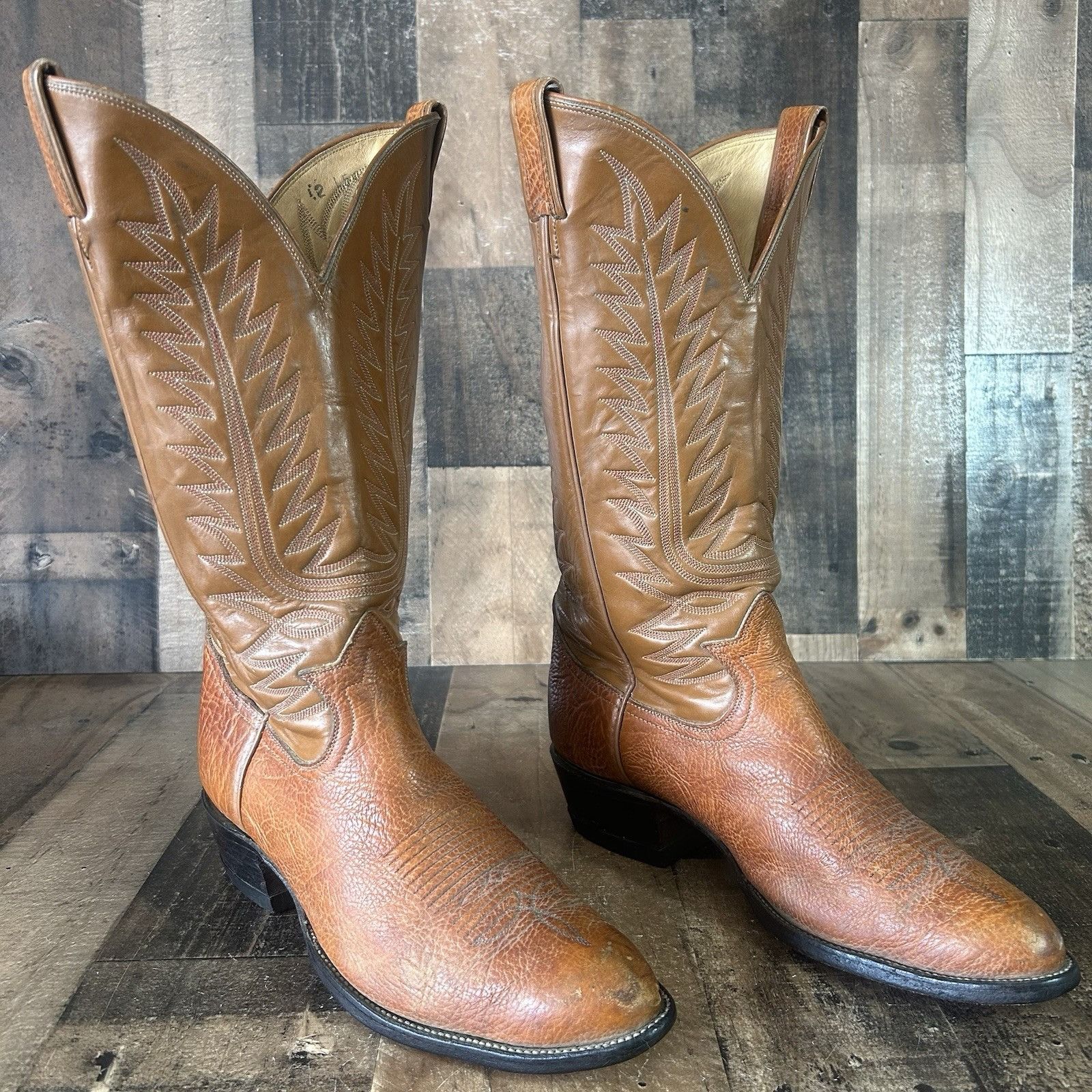 Tony Lama Tony Lama Vintage Gold Label Cowboy Boots Mens 10.5 E Size US 10.5 / EU 43-44 - 4 Thumbnail