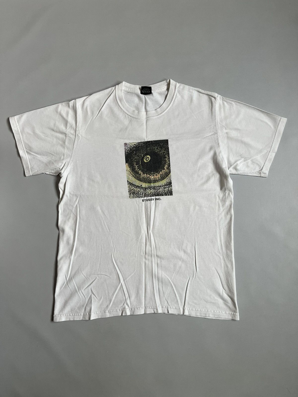 Stussy Acid Eye White Printed Short Sleeve T-shirt