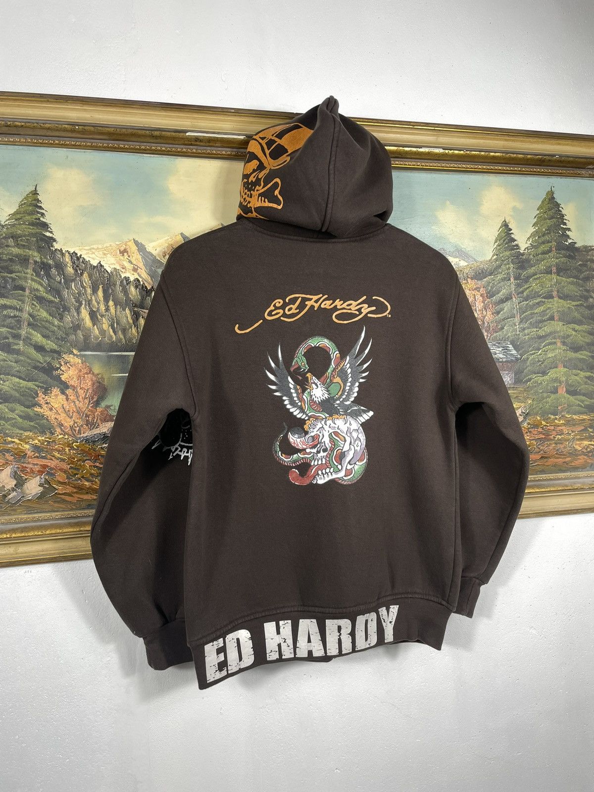 Christian Audigier × Ed Hardy × Vintage Ed Hardy Retro 00s Hoodie Skate HipHop Rap Affliction Grunge Size US S / EU 44-46 / 1 - 7 Thumbnail