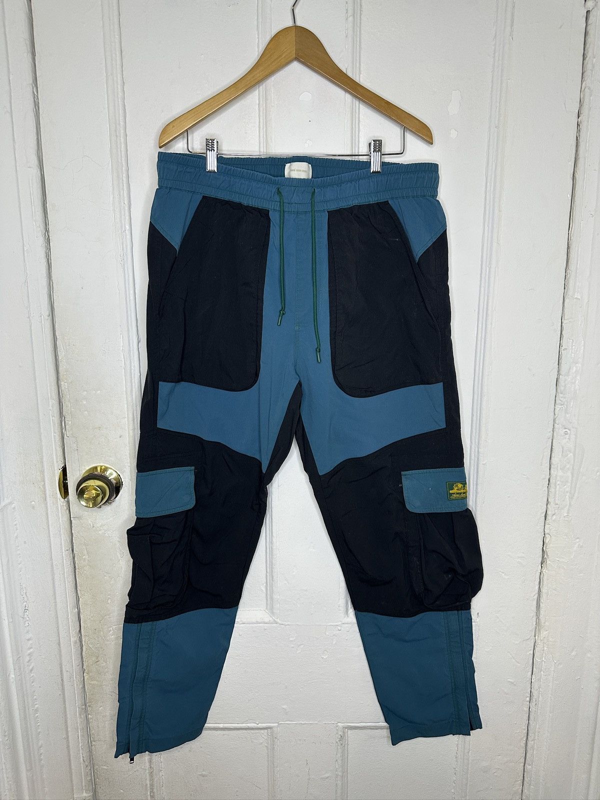 Aime Leon Dore Green & Black Nylon Tech Pants Size US 34 / EU 50 - 1 Thumbnail
