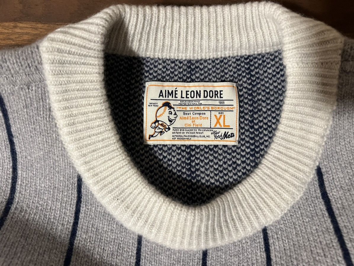 Aime Leon Dore Aime Leon Dore ALD / New York Mets Pinstripe Sweater Size XL Size US XL / EU 56 / 4 - 4 Thumbnail