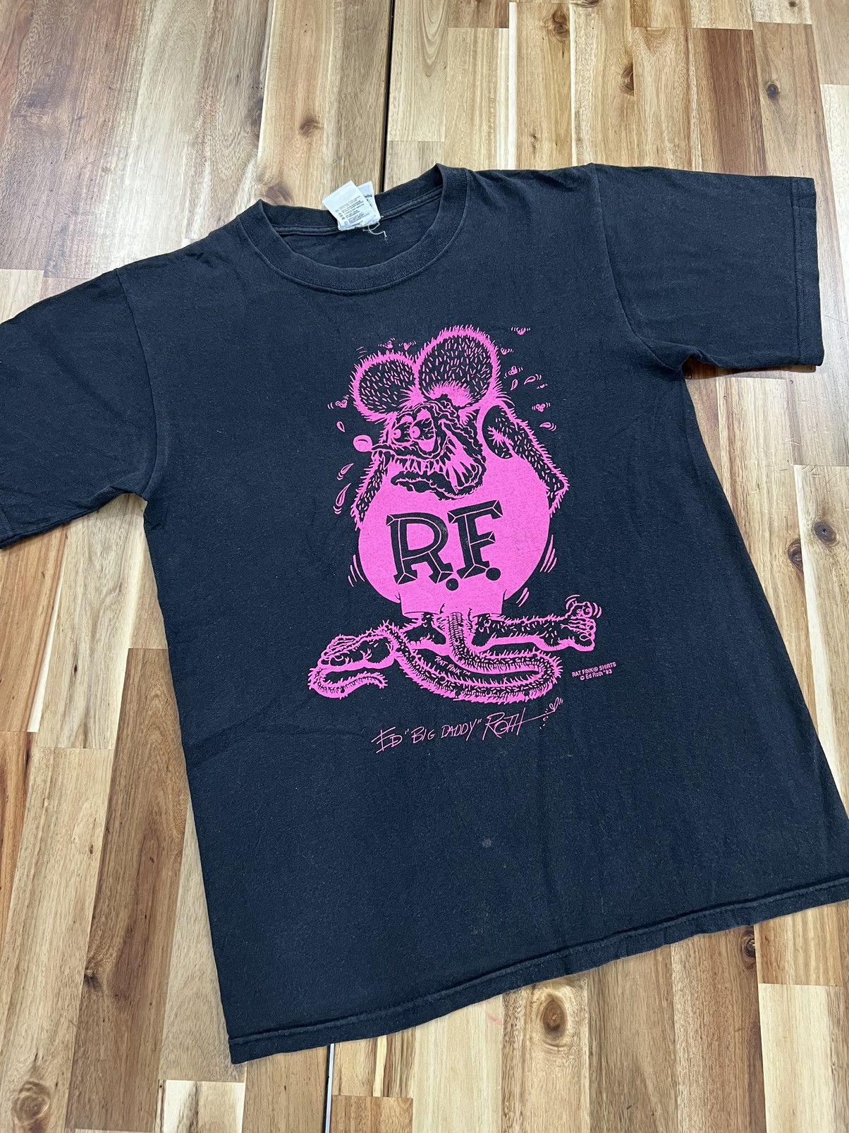 image of Rat Fink Fever Band Tees in Black, Men's (Size Small)