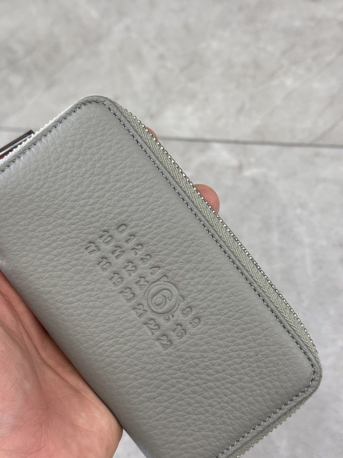 Maison Margiela Maison Margiela Zip Long Leather Wallet Gray Size ONE SIZE - 2 Thumbnail