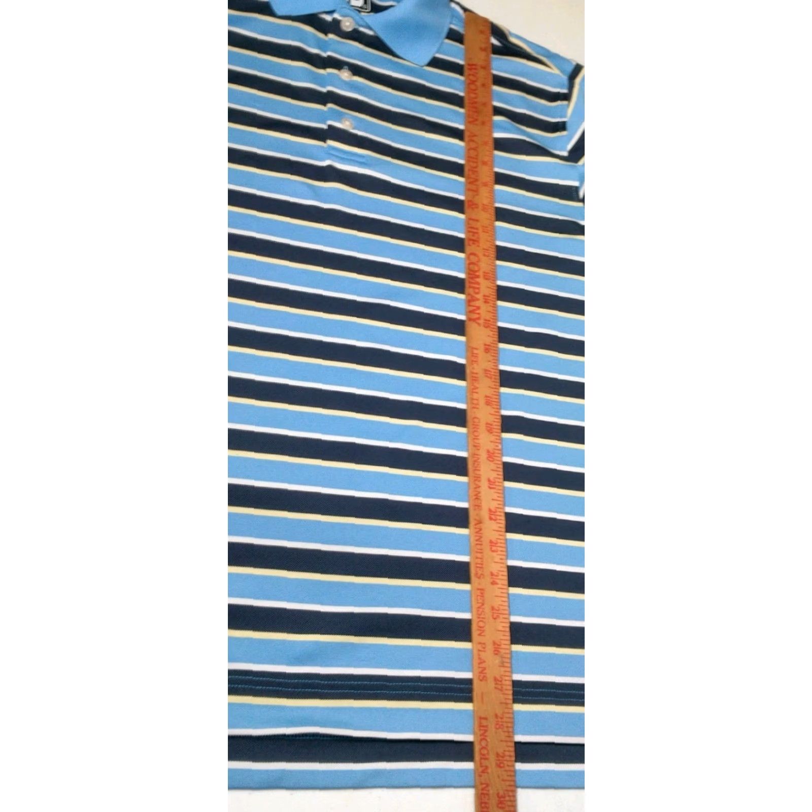 Footjoy FootJoy Polo Shirt Men L Striped Blue Polyester Blend Embroidered Quicksilver Golf Club Vintage PA Country Club Golf Size US L / EU 52-54 / 3 - 5 Thumbnail