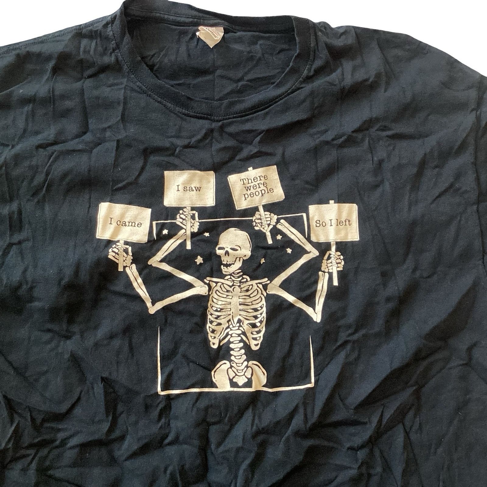 Fruit Of The Loom Funny Skeleton Graphic Tee Size US XL / EU 56 / 4 - 2 Thumbnail