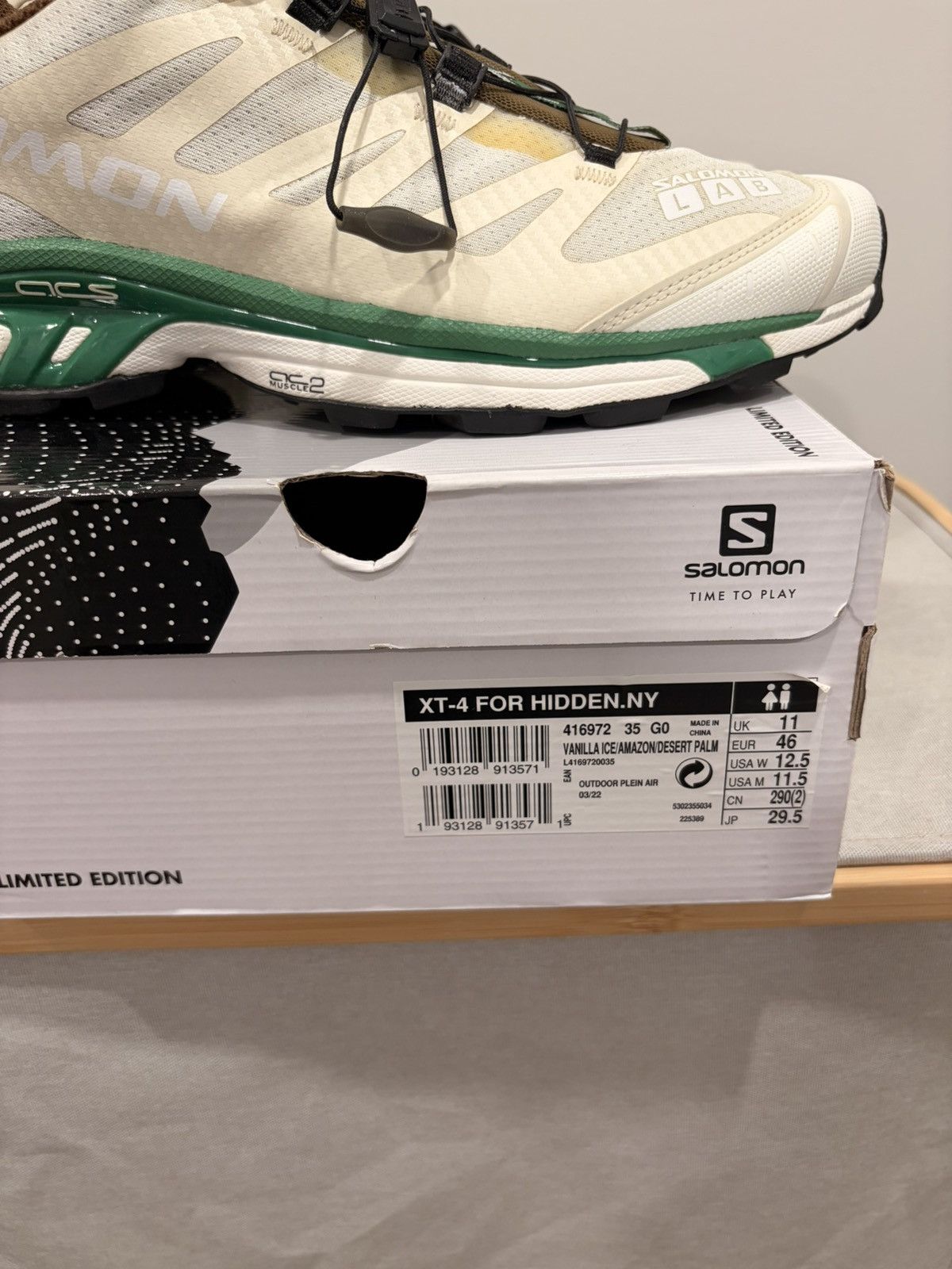 HIDDEN × Salomon Salomon X Hidden NY “Vanilla Ice” XT-4 US11.5 Size US 11.5 / EU 44-45 - 11 Thumbnail